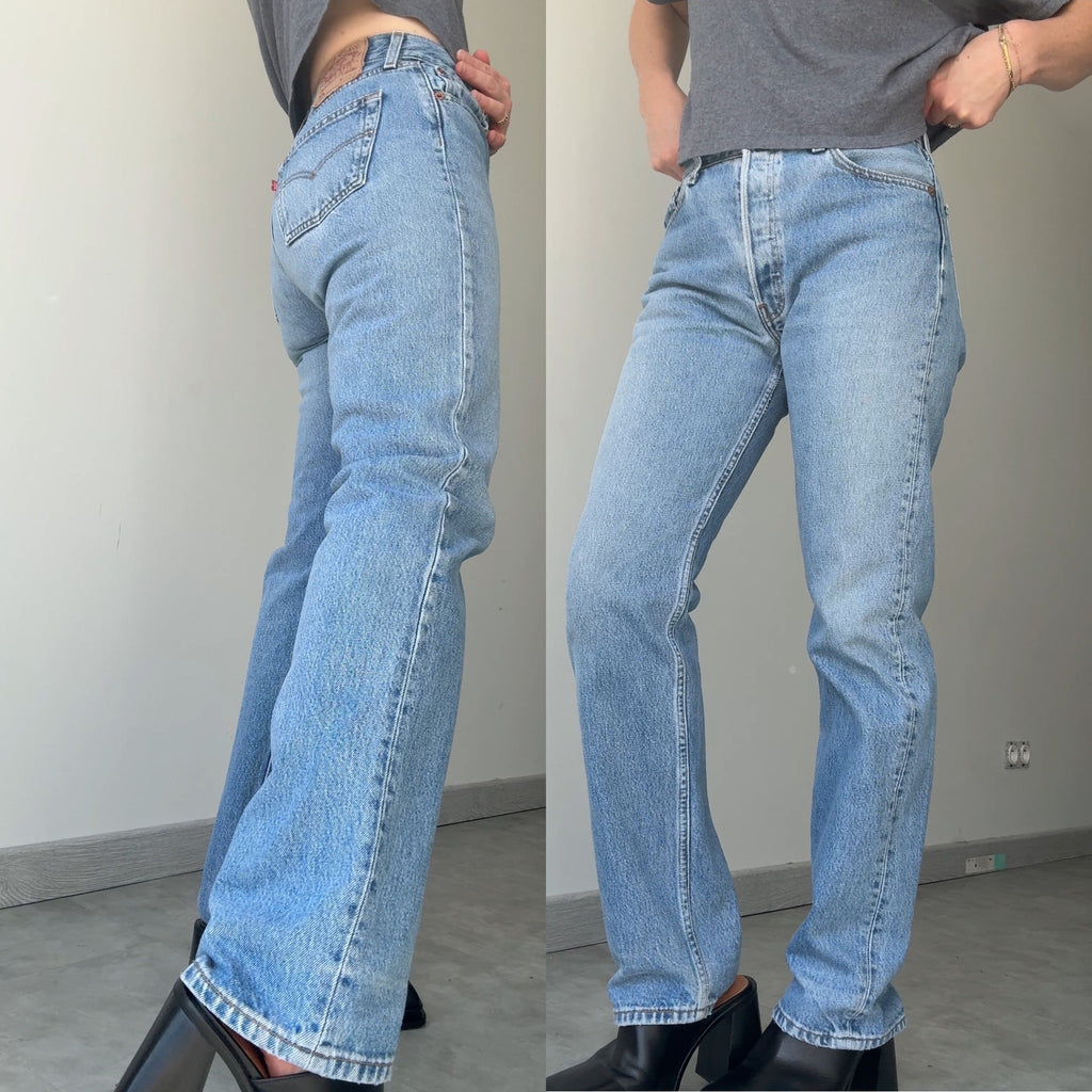 W28 L30 vintage Levis 501s 27/28” medium blue denim Levi’s 501s Y2K