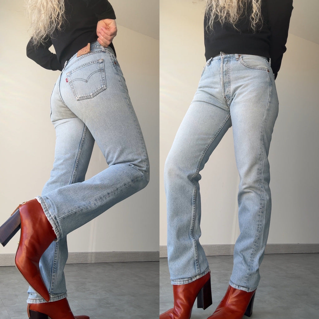 W27 L33 vintage Levis 501 27” measured light faded blue 90’s levi’s 501s