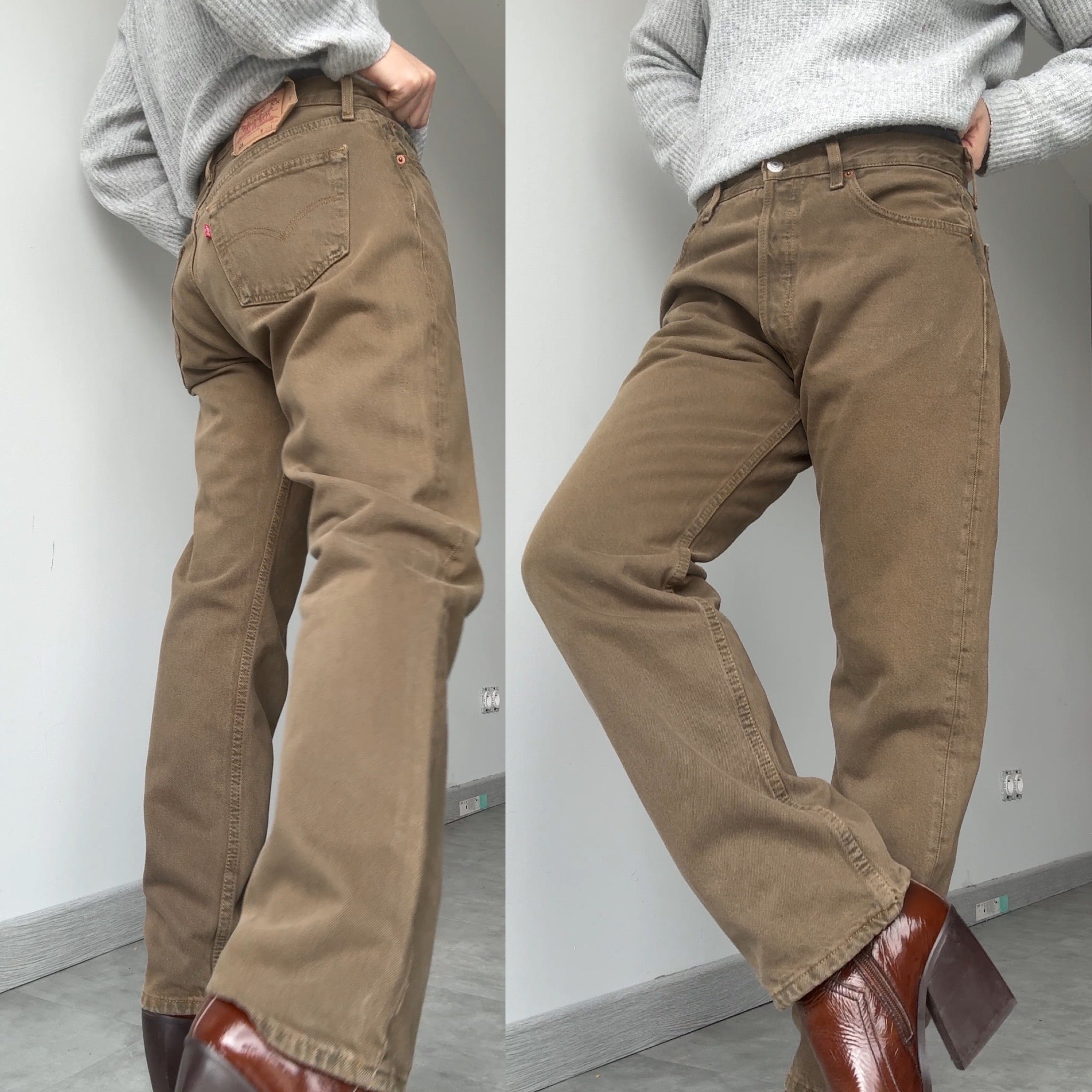 W30 L28 vintage Levis 501s 29/30” khaki/ brown Levi’s 501s 90s