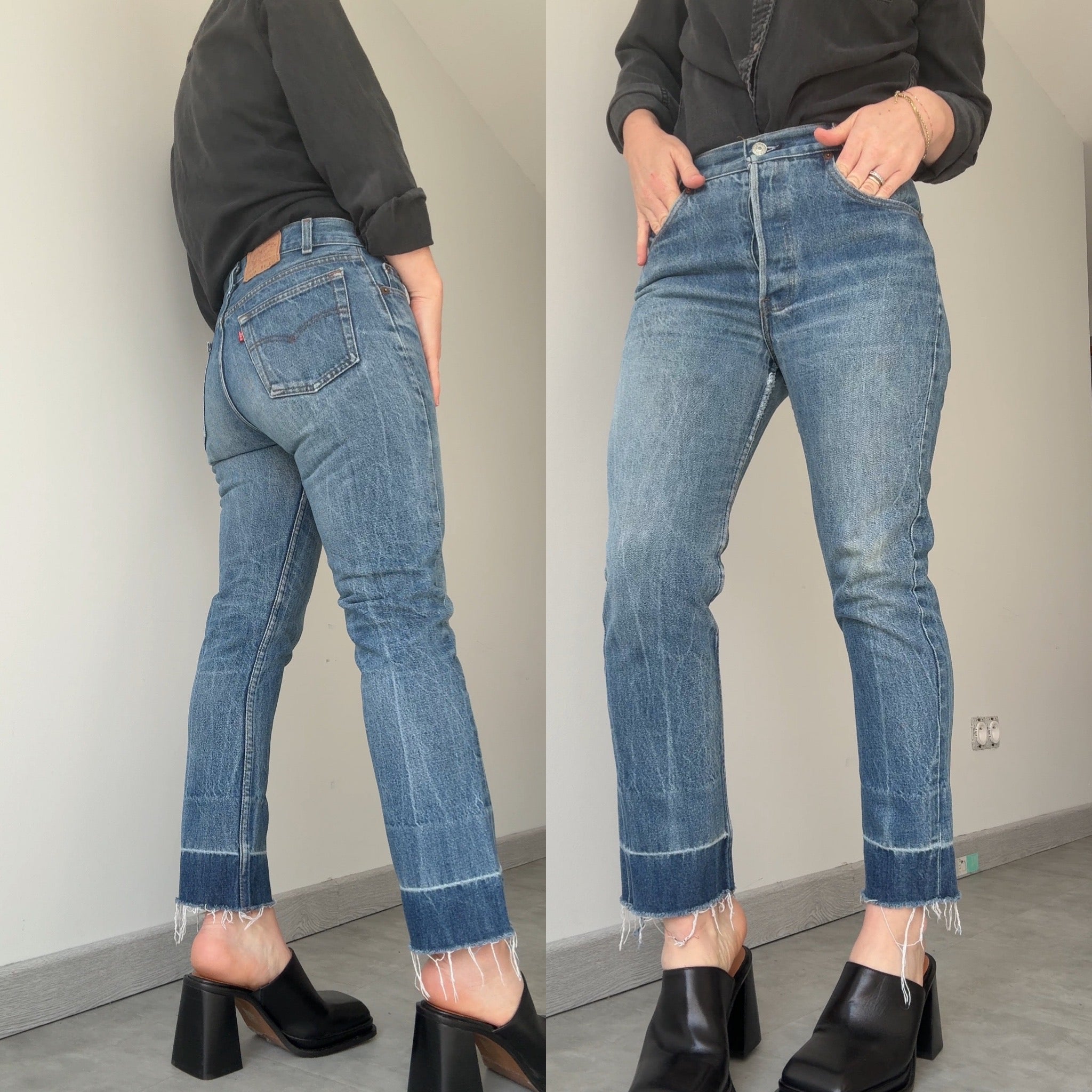 W28 L26 vintage Levis 701 27/28” dark faded blue Levi’s 701s 80s