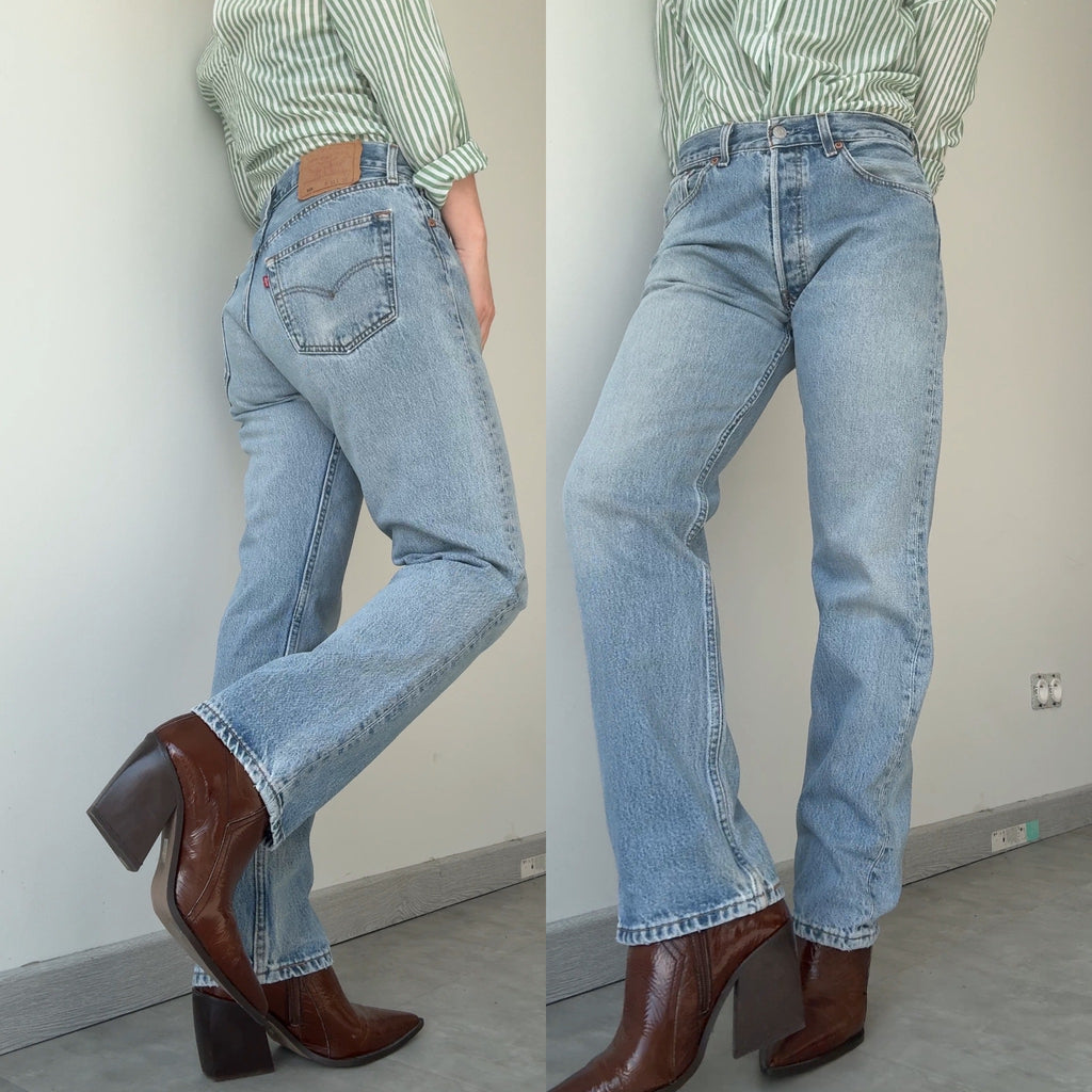 W29 L29 vintage Levis 501 29” light blue Levi’s 501s Y2K