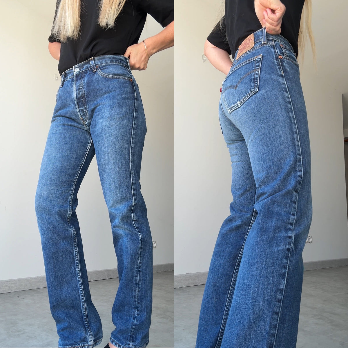W28 L30 vintage Levis 501s 27/28” measured dark fade blue 501s Y2K