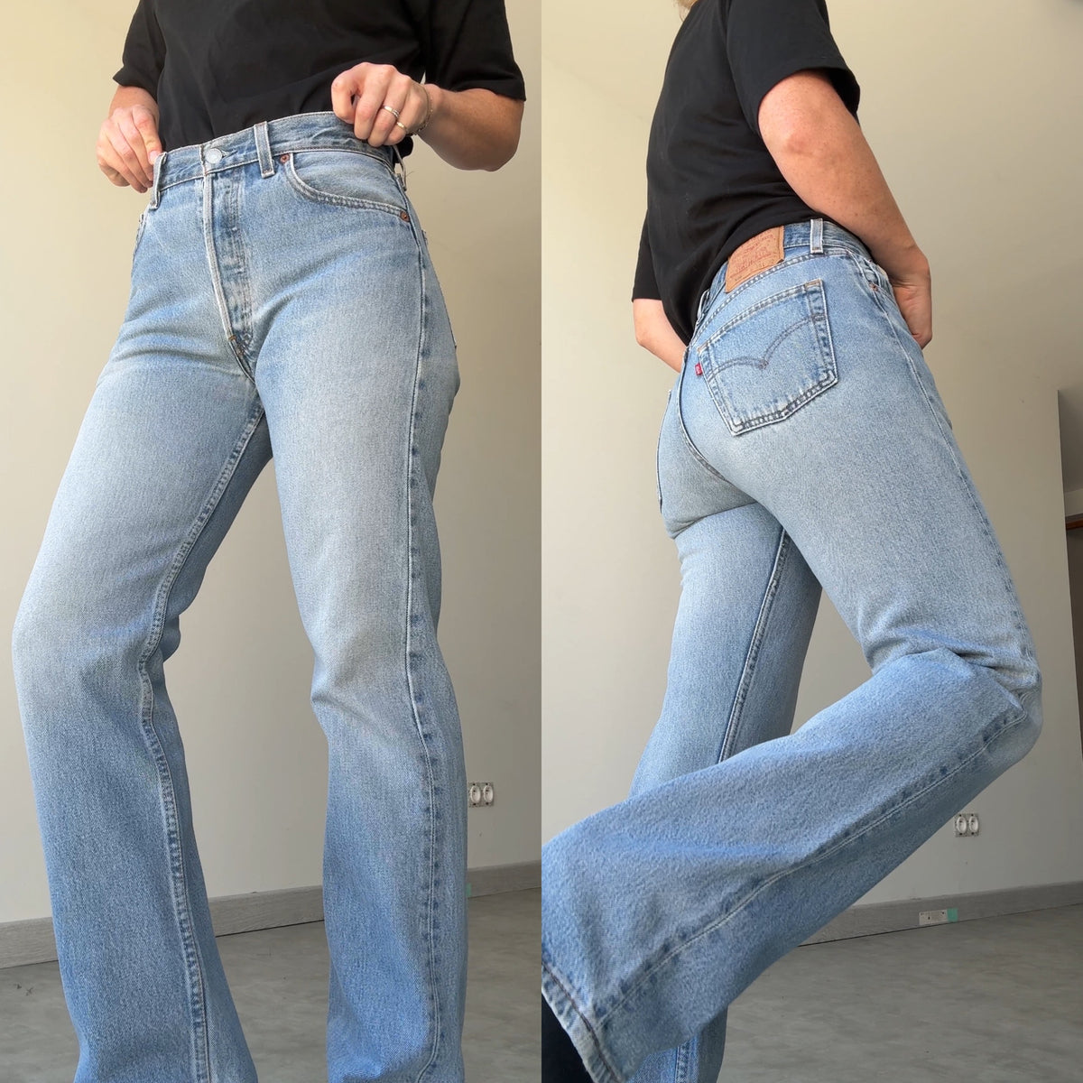 W29 L31 vintage Levis 501 28/29” measured fade light denim USA 501s Y2K