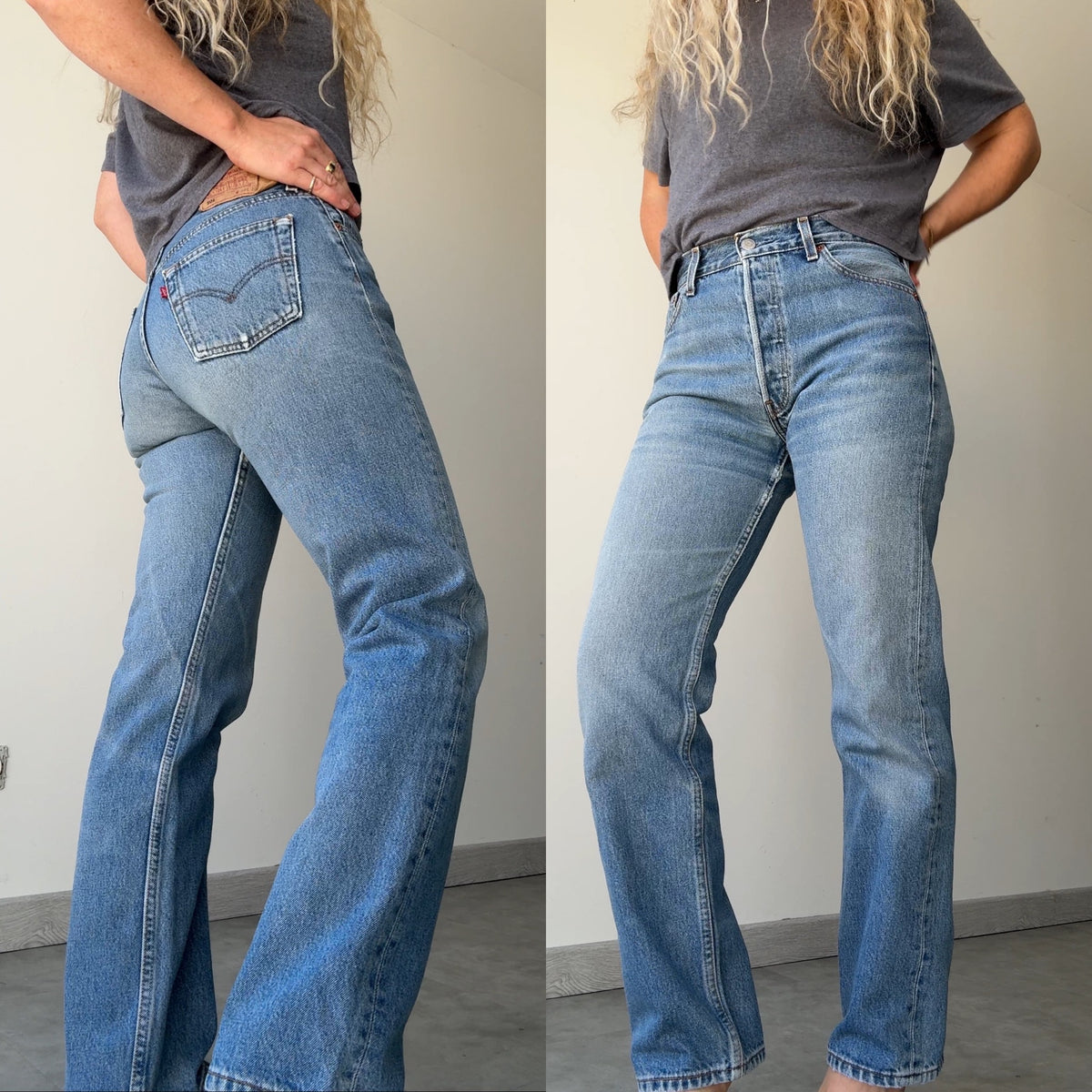 W28 L29 vintage Levis 501 27/28” measured whiskers medium blue Y2K 501s