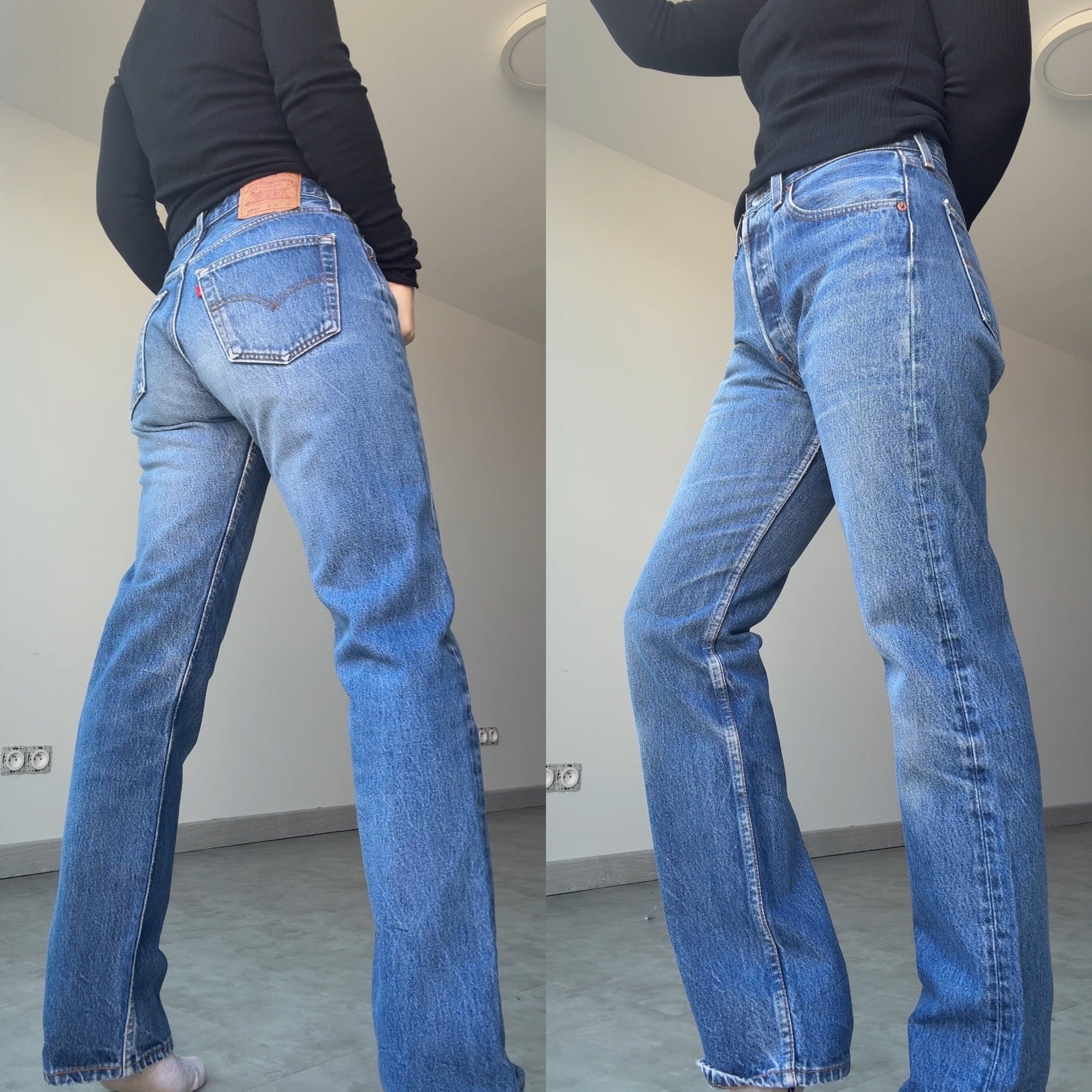 W29 L30 vintage Levis 501xx 28-29” measured dark faded blue 90s Levi’s 501s USA