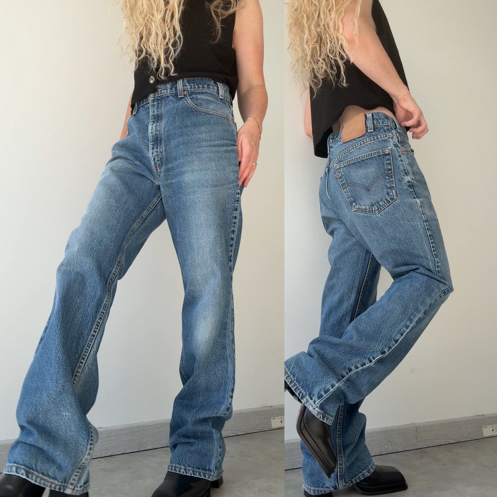 W33 L31 vintage Levis 517 33” measured waist medium faded blue 90s 517s