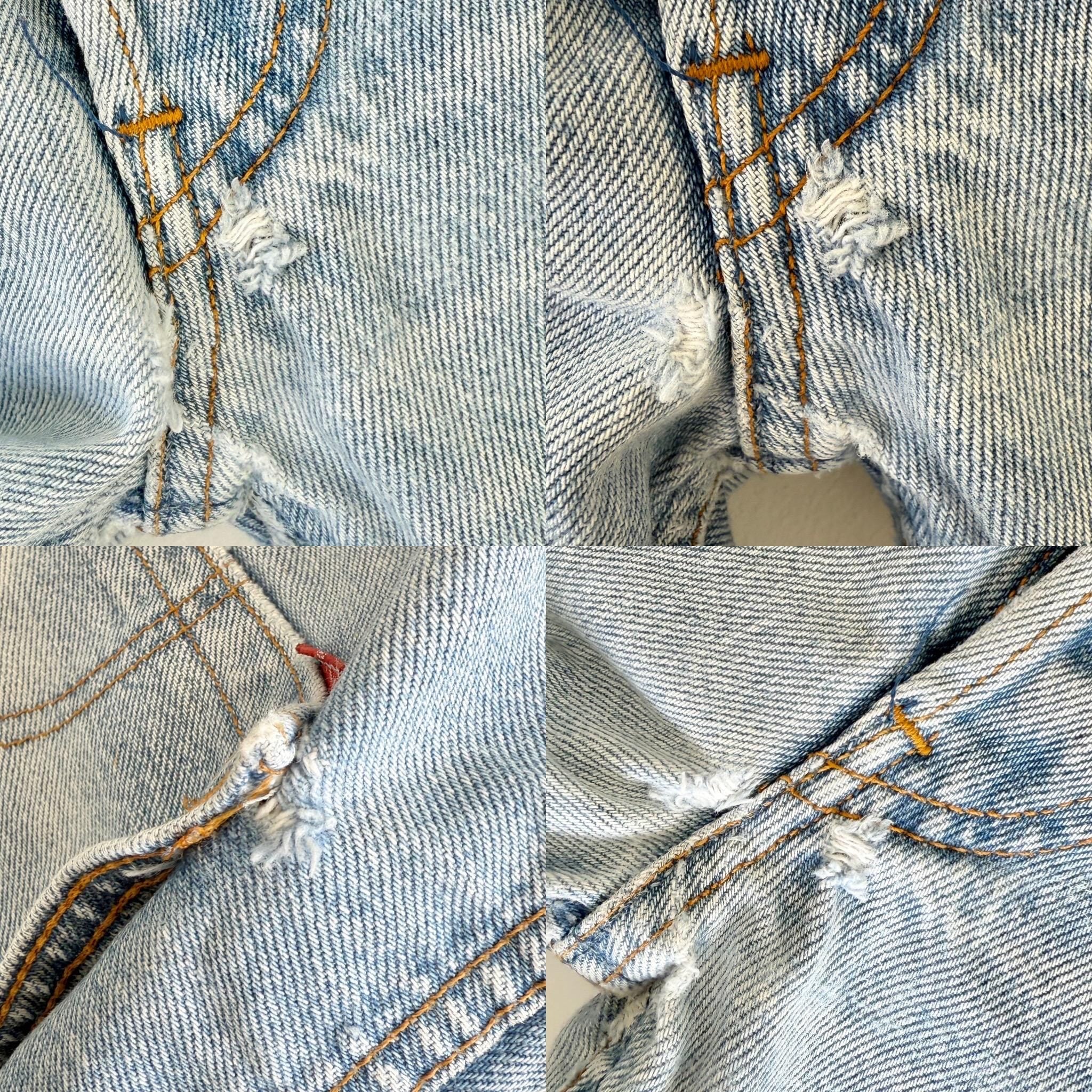 W31 L30 Levis 501 vintage 31” measured waist faded blue 90s made in USA hol