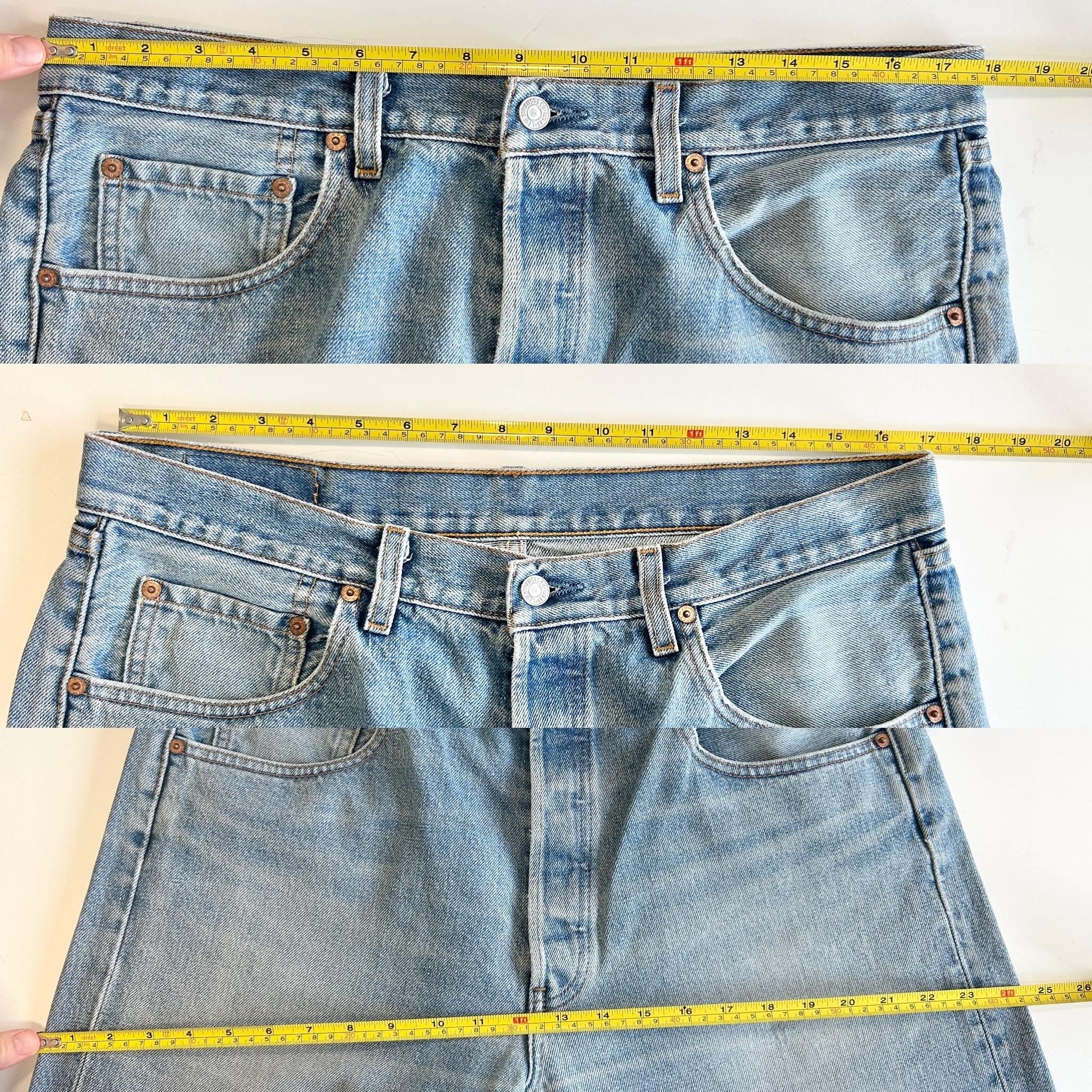 w35 L33 Levis 501 vintage medium faded blue straight leg made in USA 501 vintage 501  w33-35