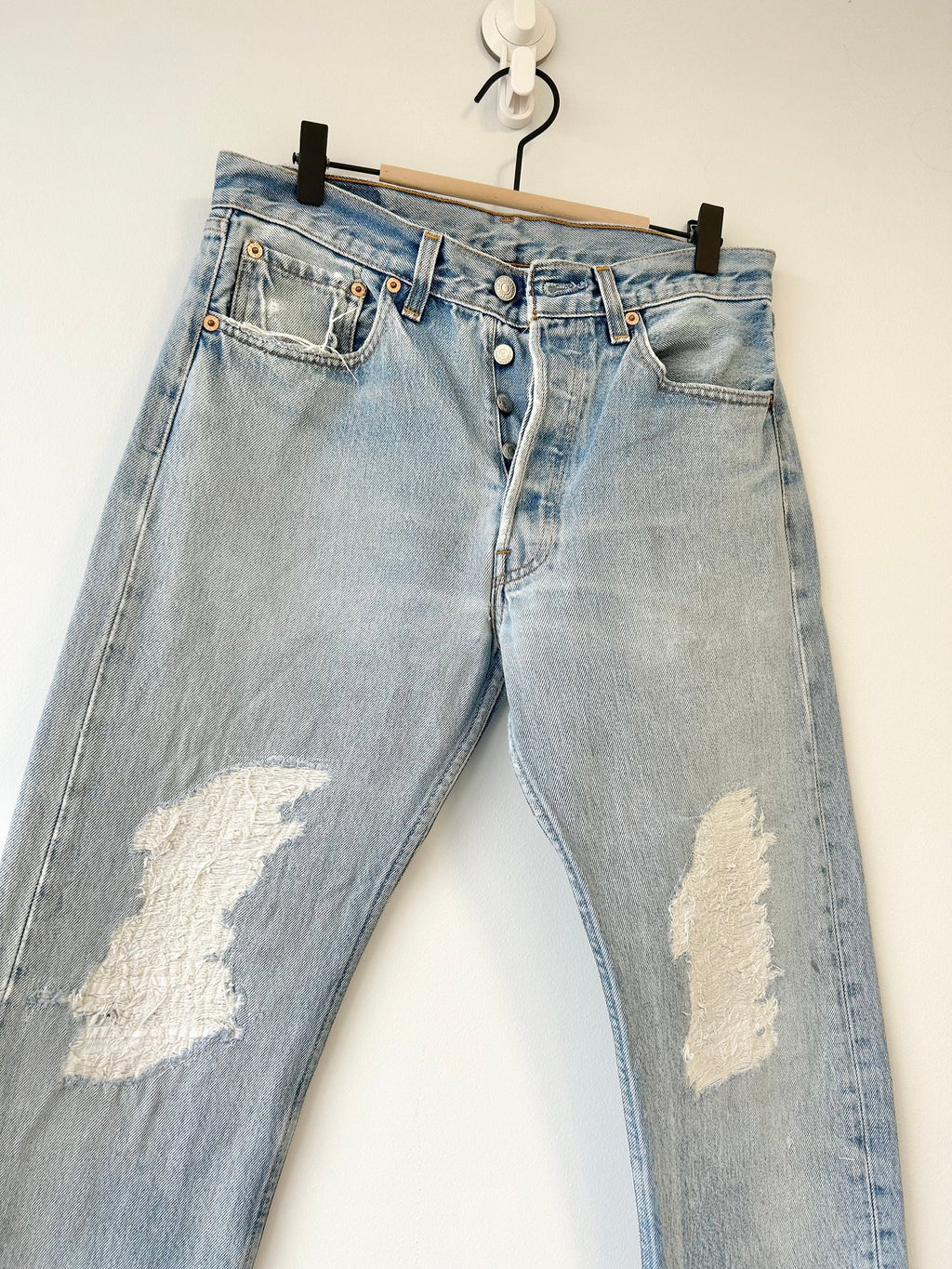 Levis 501 jeans w30 L32 501xx vintage denim stone wash blue faded denim 90s faded blue wash 501 vintage