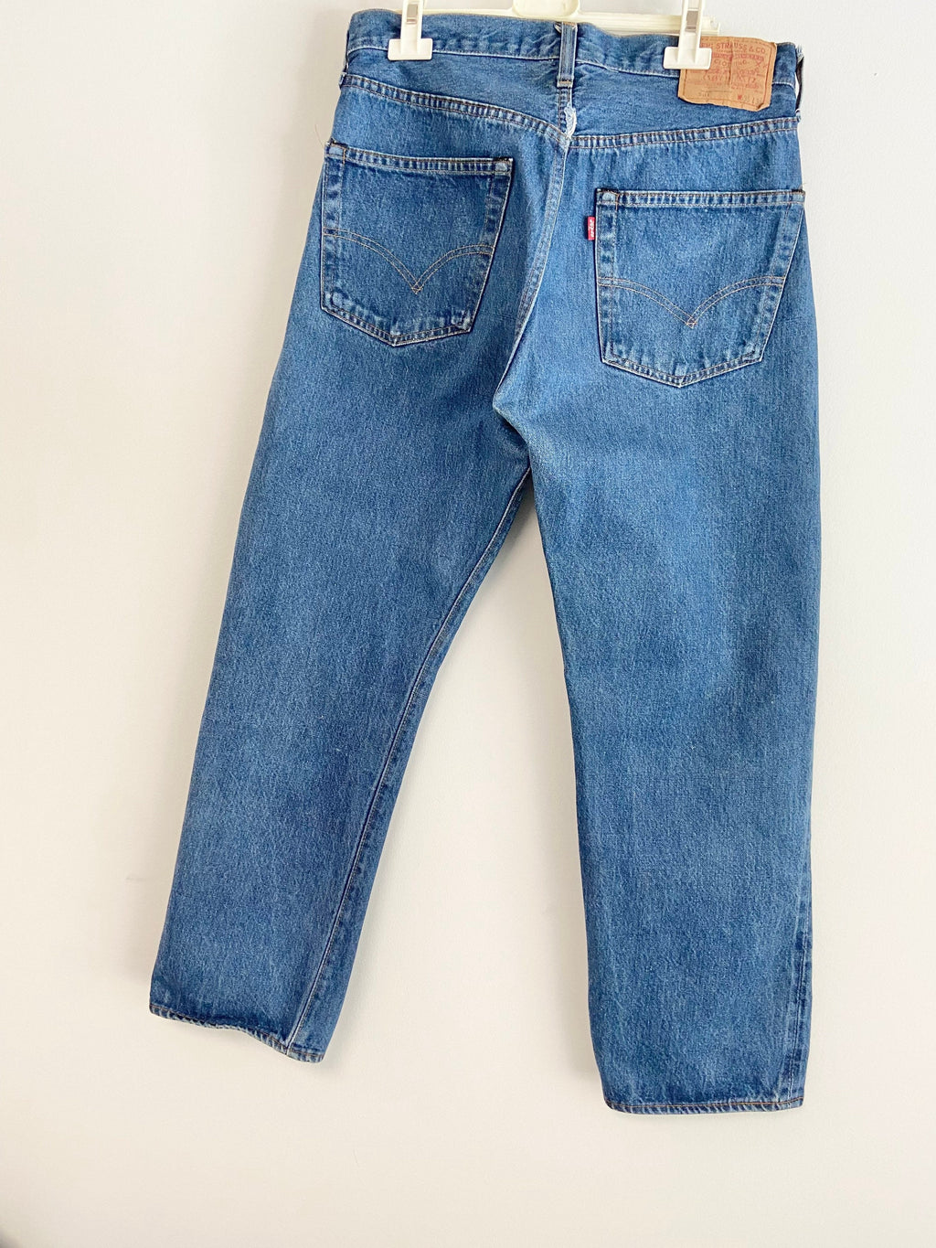 w32 L27 Vintage Levi’s 501 Red line Selvedge Made in USA raw blue 70/80