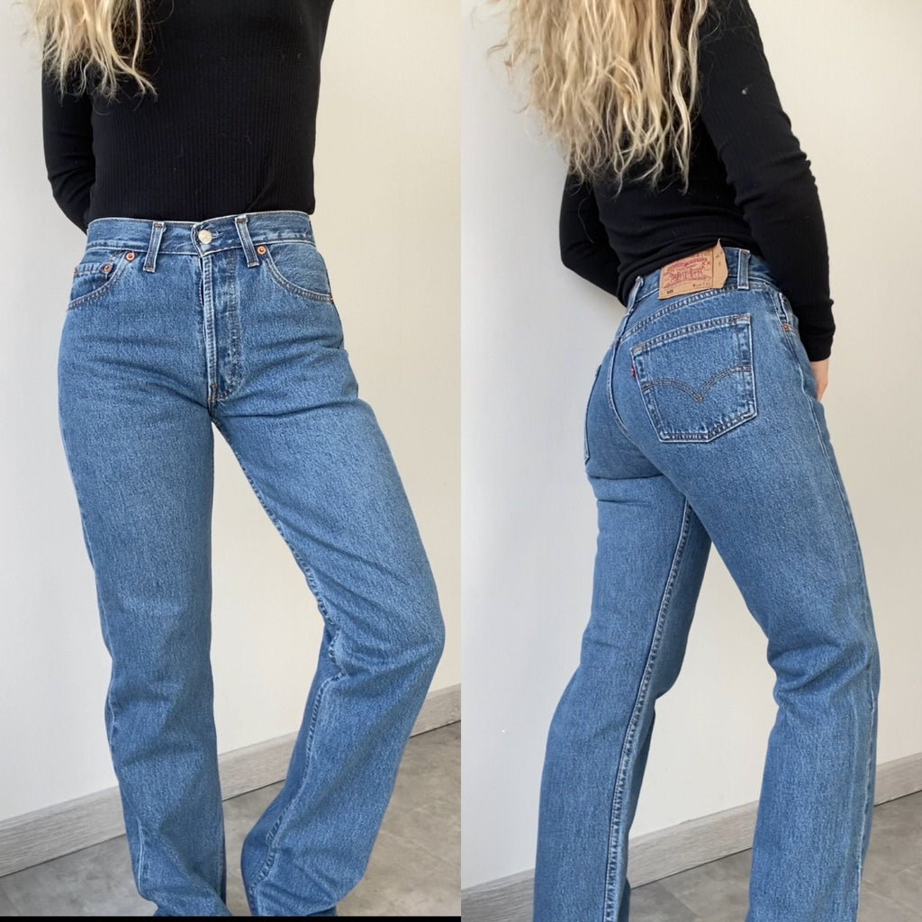 Levis 501 jeans w27 L32 raw blue vintage 501 Levis vintage