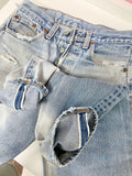 w25 L33 Distressed faded Selvedge redline Levi’s 501 Vintage 80s Levi’s 501