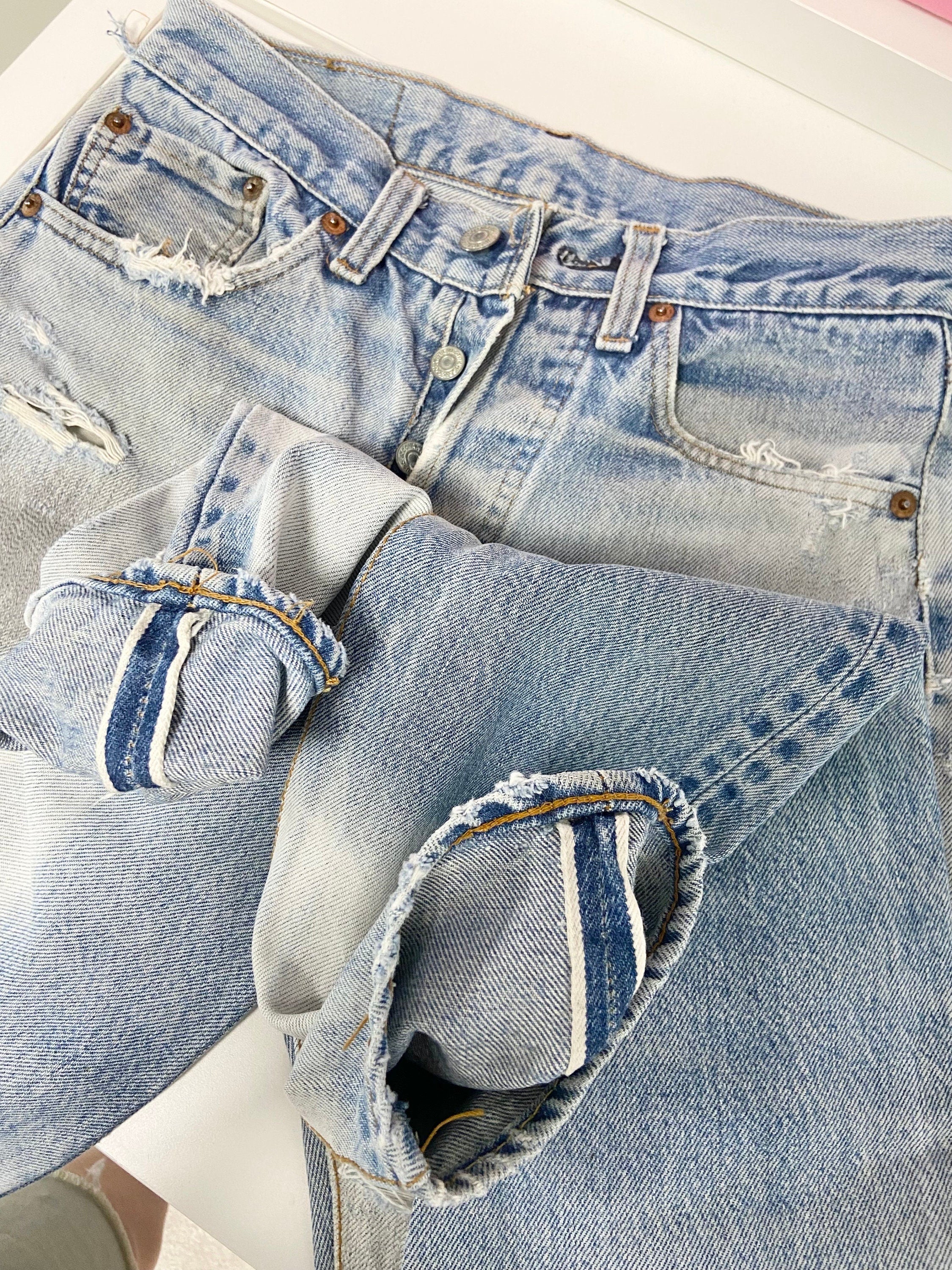 w25 L33 Distressed faded Selvedge redline Levi’s 501 Vintage 80s Levi’s 501