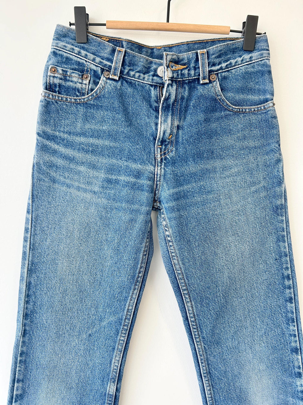 Levis 518 vintage w24 L27 Levi’s dark faded blue faded blue straight bootcut made in 90s 518 vintage 501  24” waist