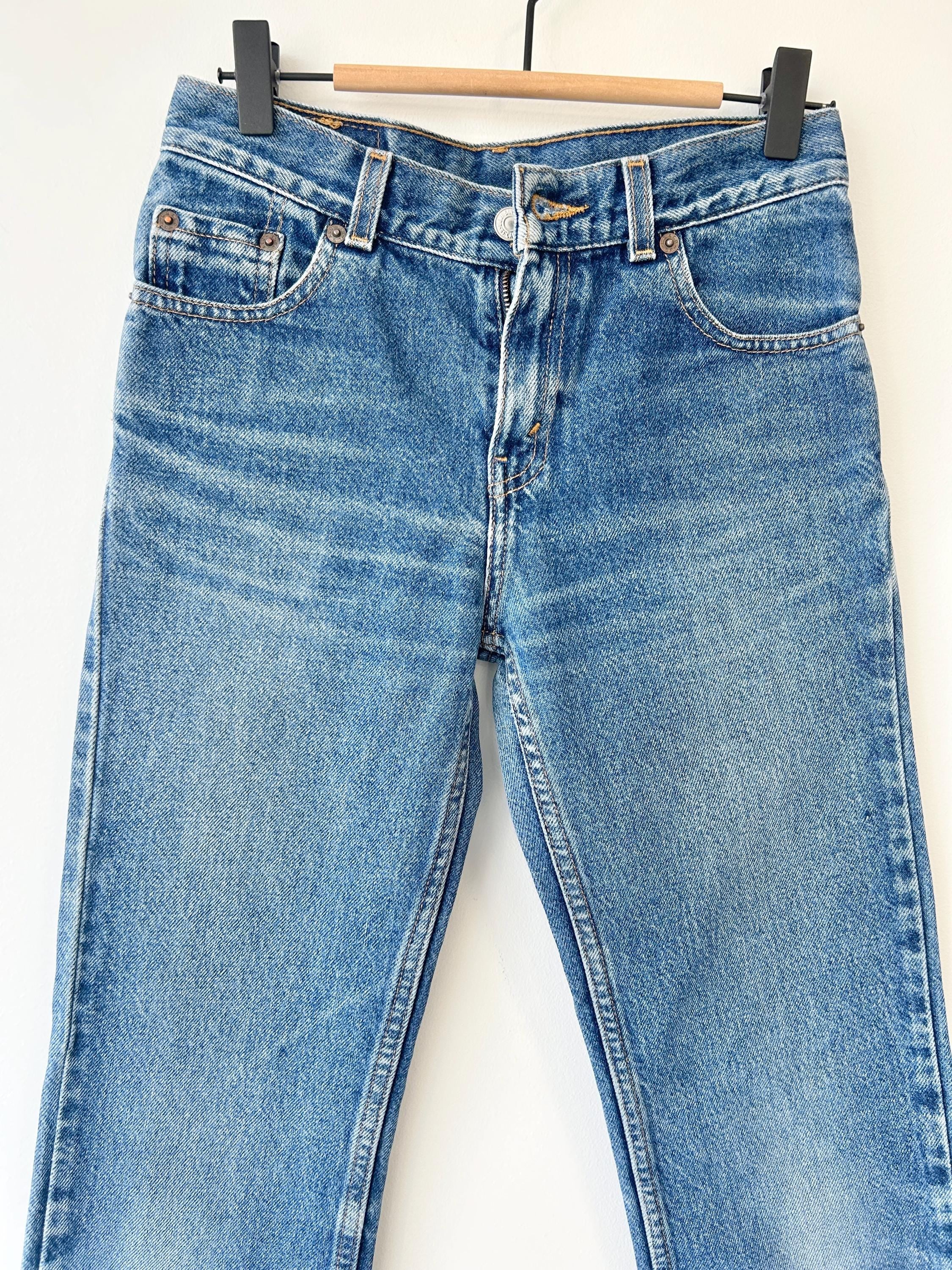Levis 518 vintage w24 L27 Levi’s dark faded blue faded blue straight bootcut made in 90s 518 vintage 501  24” waist
