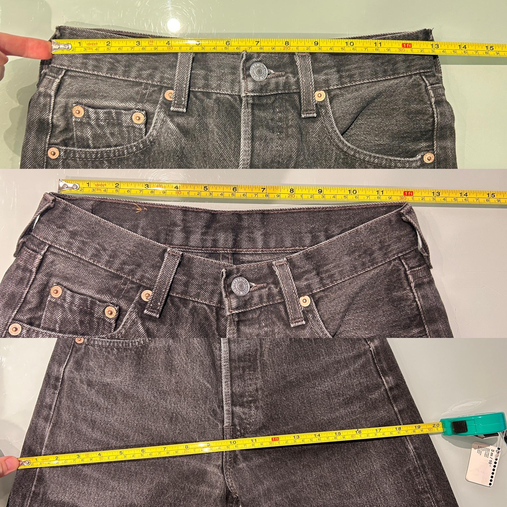Levis 501 vintage w25 L32 Levi’s faded black denim straight leg Levi’s 501 90s vintage 501  (24”/25”
