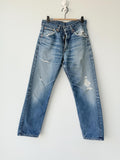 Levis 521 vintage w28/29 L28 dark faded blue 521 made in y2k straight leg jeans 521 28”/29” waist