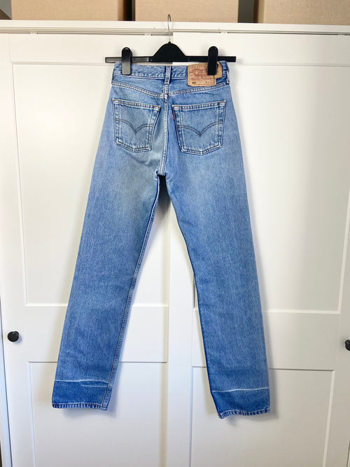 Levis 501 jeans w25 L32 raw blue faded denim faded blue 501 vintage 501s