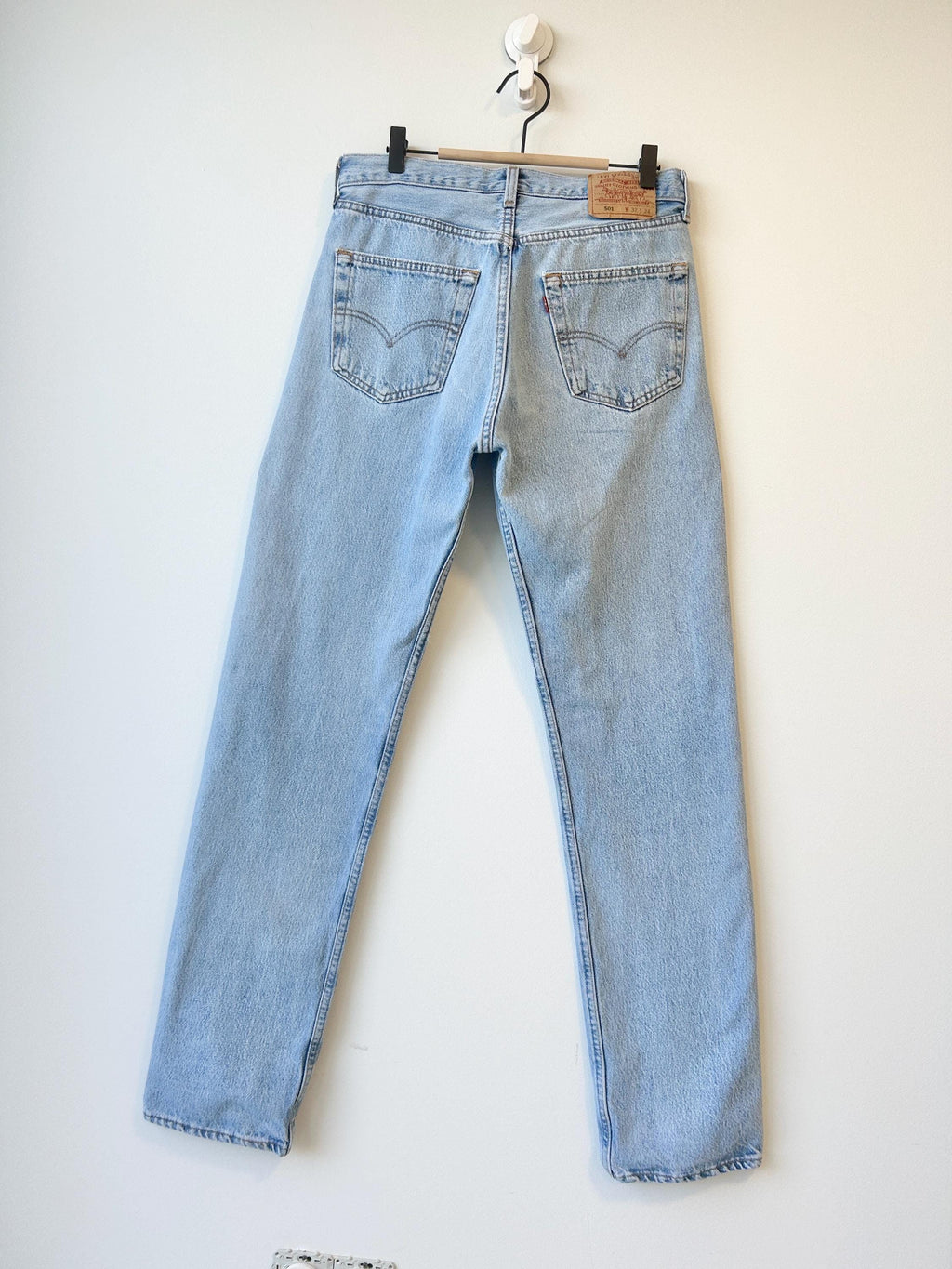 Levis 501 vintage w30 L33 Levi’s light blue fade straight leg USA 90s Levi’s 501 vintage 501  30”29” waist