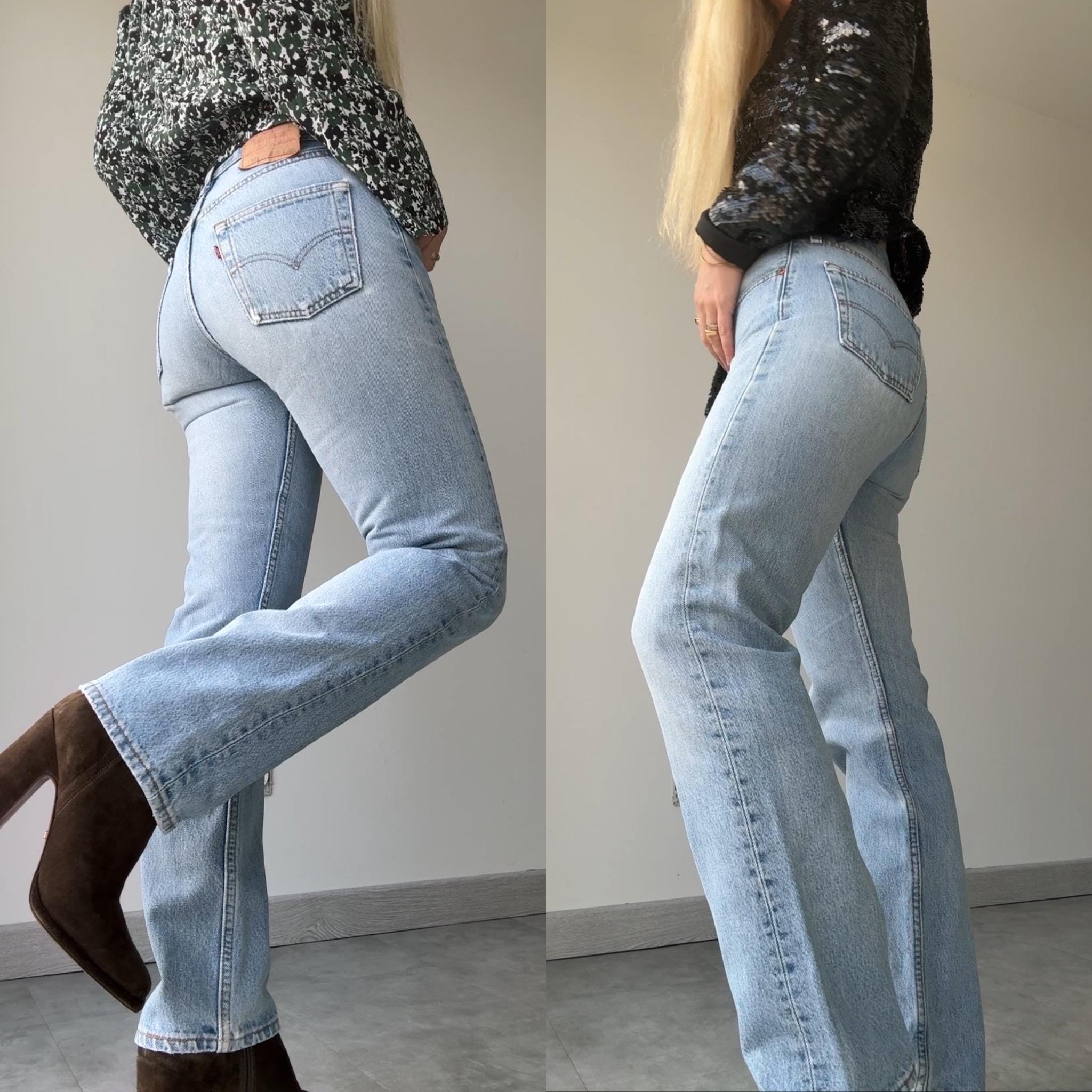 W26 L29 vintage Levis 501 25-26” measured waist light faded denim made in USA 90s