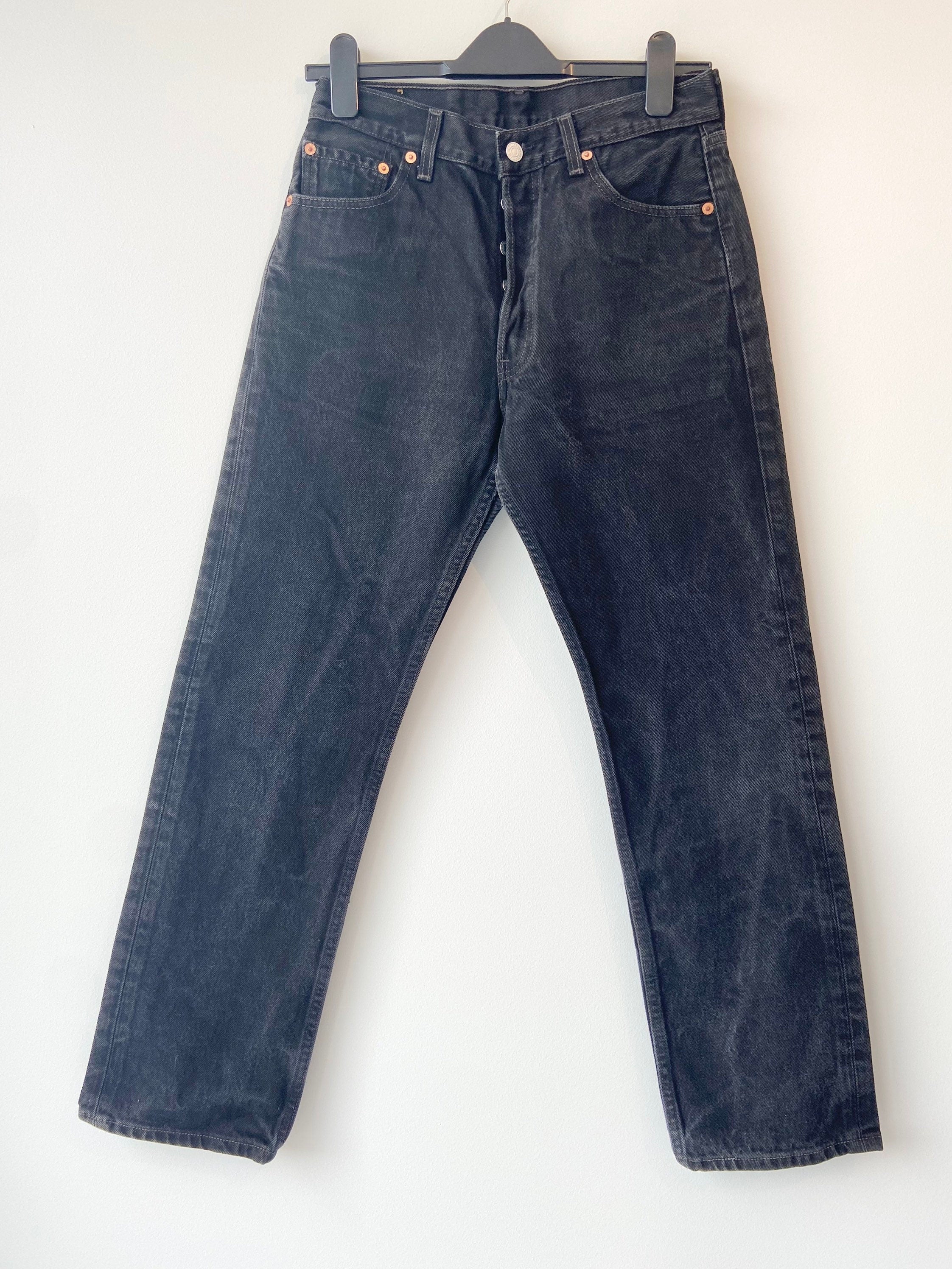 w28 L29 Black Vintage Levi’s 501 made in Mexico 90s straight leg