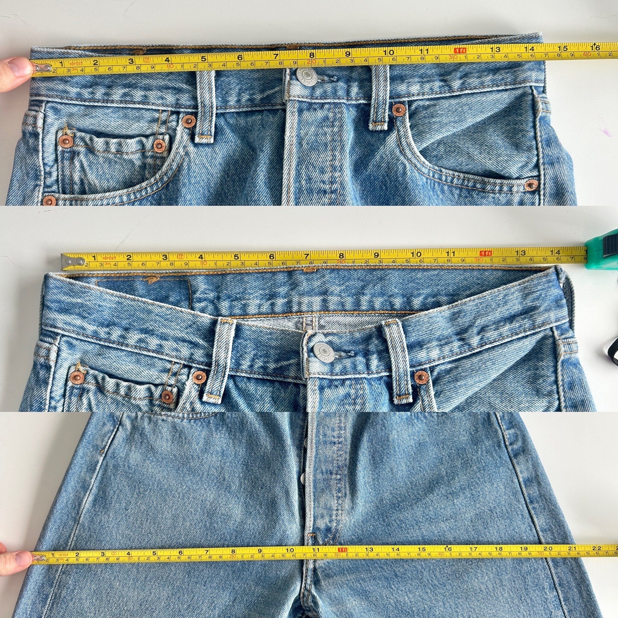 Levis 501 vintage w28 L29 Levi’s medium blue faded made y2k straight leg 501 vintage Levi’s 501