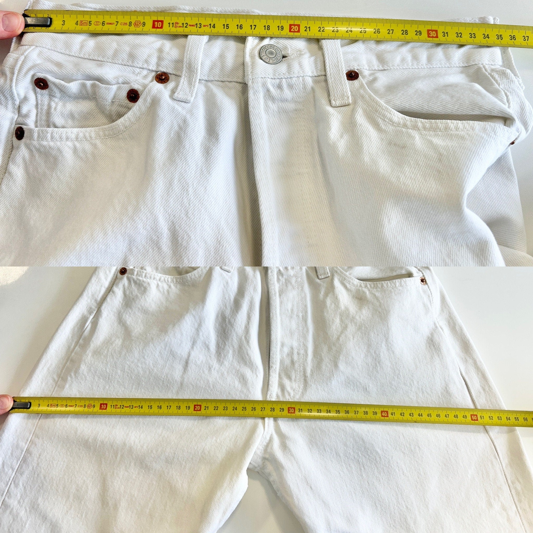 Levi’s 501 vintage w27 L30 Levi’s 501 white off white straight leg white 501 vintage blue 501 worn vintage Levi’s