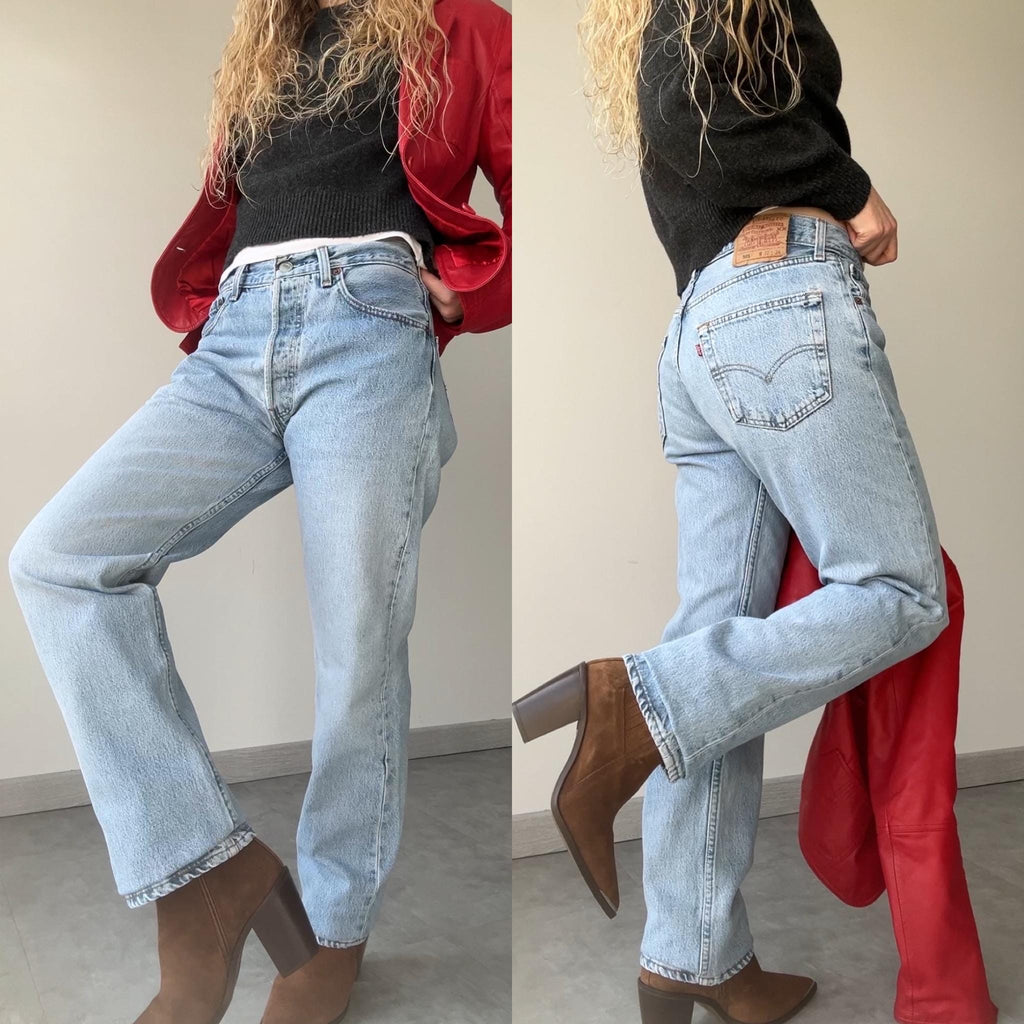 Levis 501 vintage w30 L33 Levi’s light blue fade straight leg USA 90s Levi’s 501 vintage 501  30”29” waist