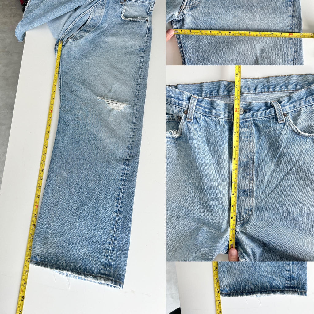 Levis 501 vintage w36 L29 Levi’s 80s faded straight leg jeans made in USA 501 vintage 501 35”/36” waist decuk