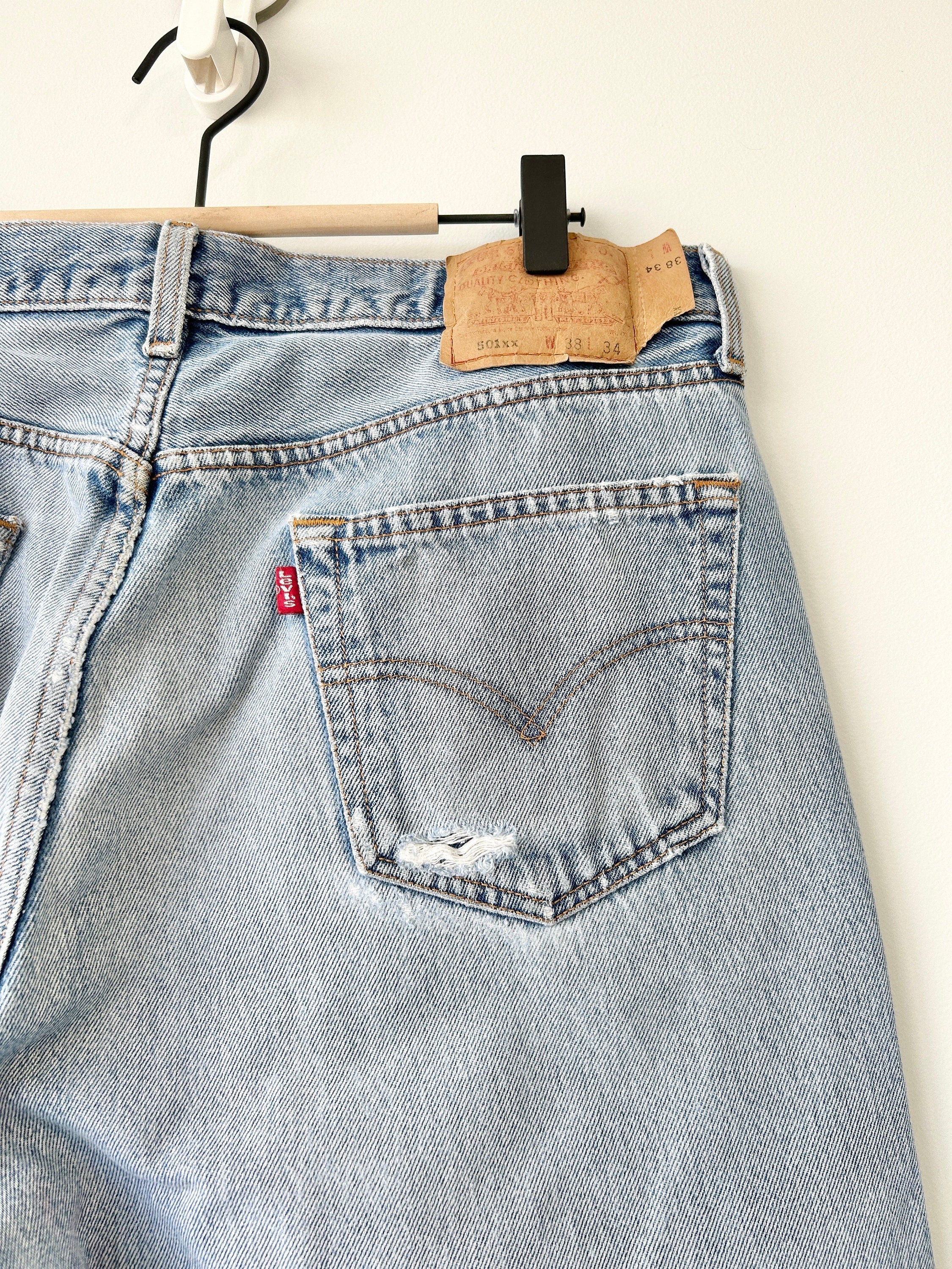 Levis 501 vintage w34 L28 Levi’s light blue faded straight leg 501 vintage Levi’s 501