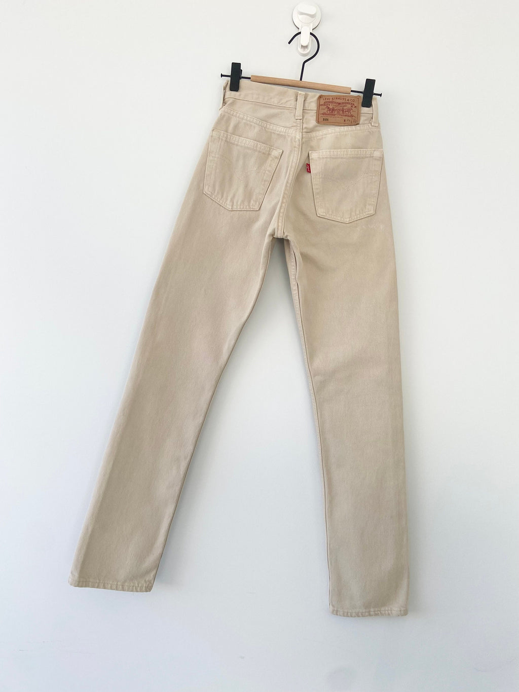 Levis 501 jeans w22 L30 beige denim Levi’s vintage 501 made in France 90s