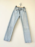 Levis 501 jeans w24 L30 light blue 501 stone wash  blue vintage 501s made in 90s -1