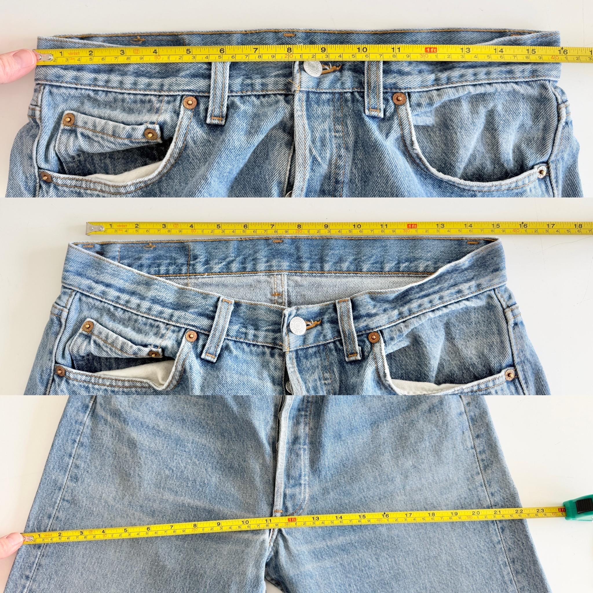 Levis 501s  vintage w31 L29 medium faded blue 501s made in USA 80s straight leg jeans 501 30”/31” waist hol