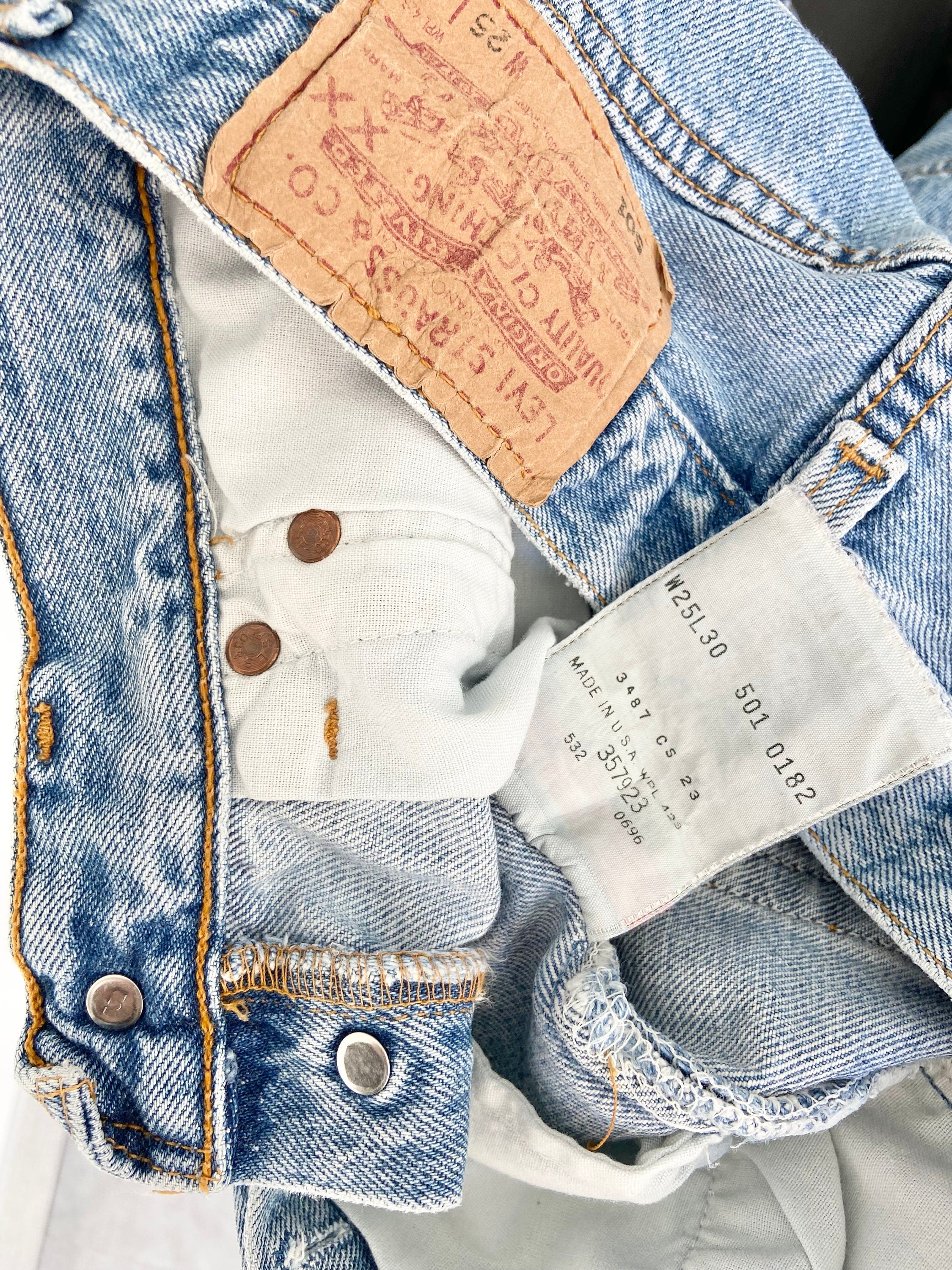 Levis 501 jeans w23 L29 USA light blue stone wash vintage 501 Levis vintage