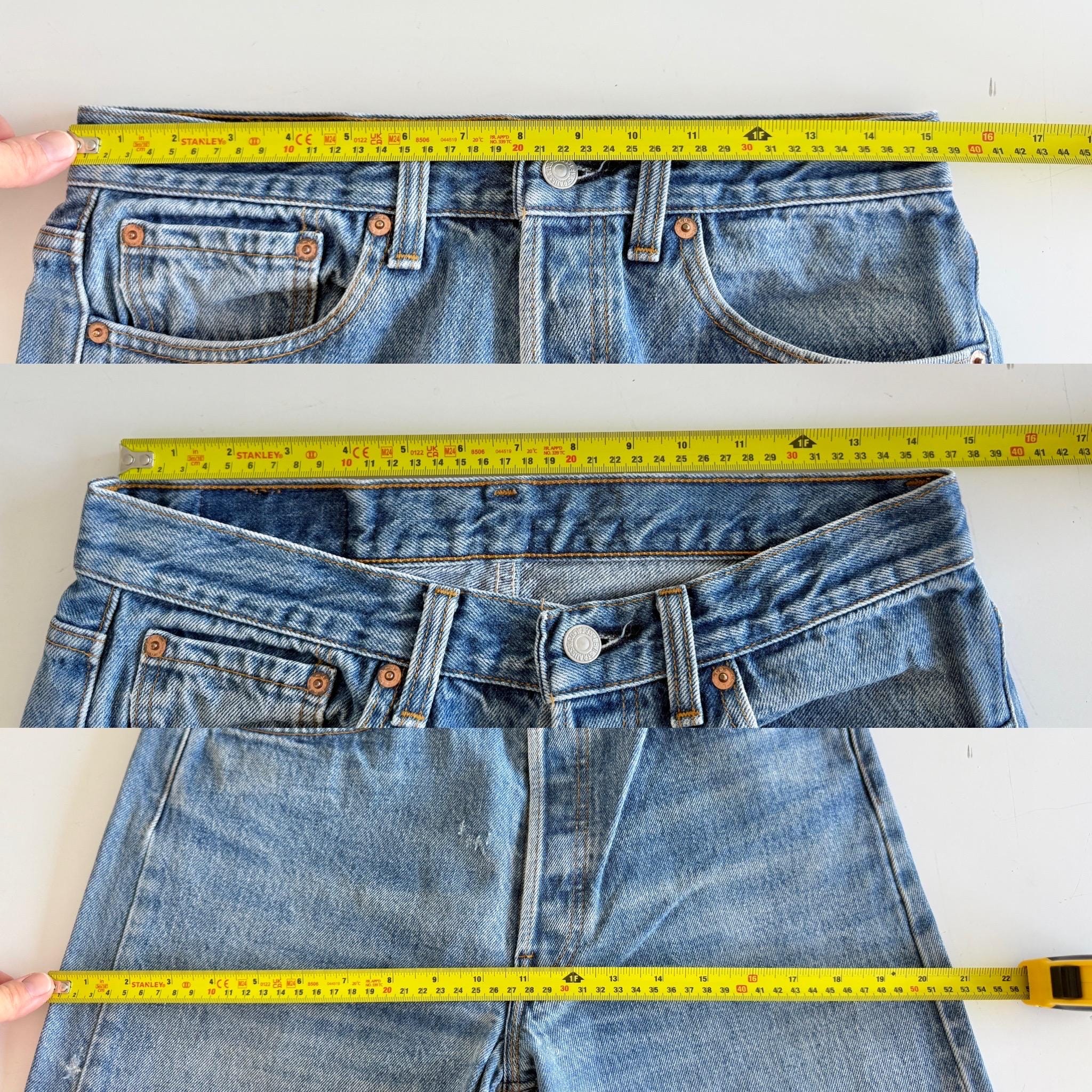 W30 L31 Levis 501 vintage 29-30” measured waist raw blue made in USA 90s