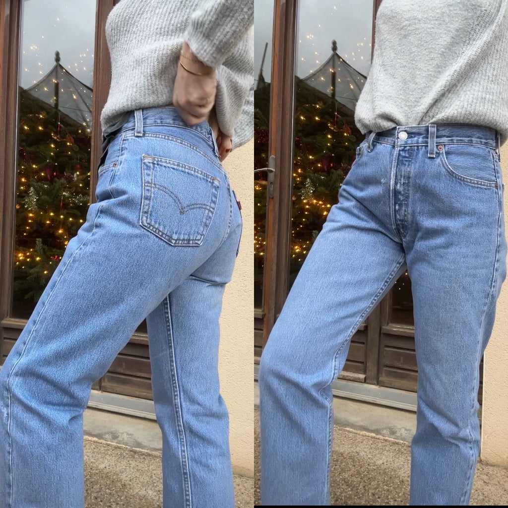 w27 L27 Levis 501 jeans medium blue Levi’s 501 vintage blue 501 vintage Levi’s made 90s made in USA