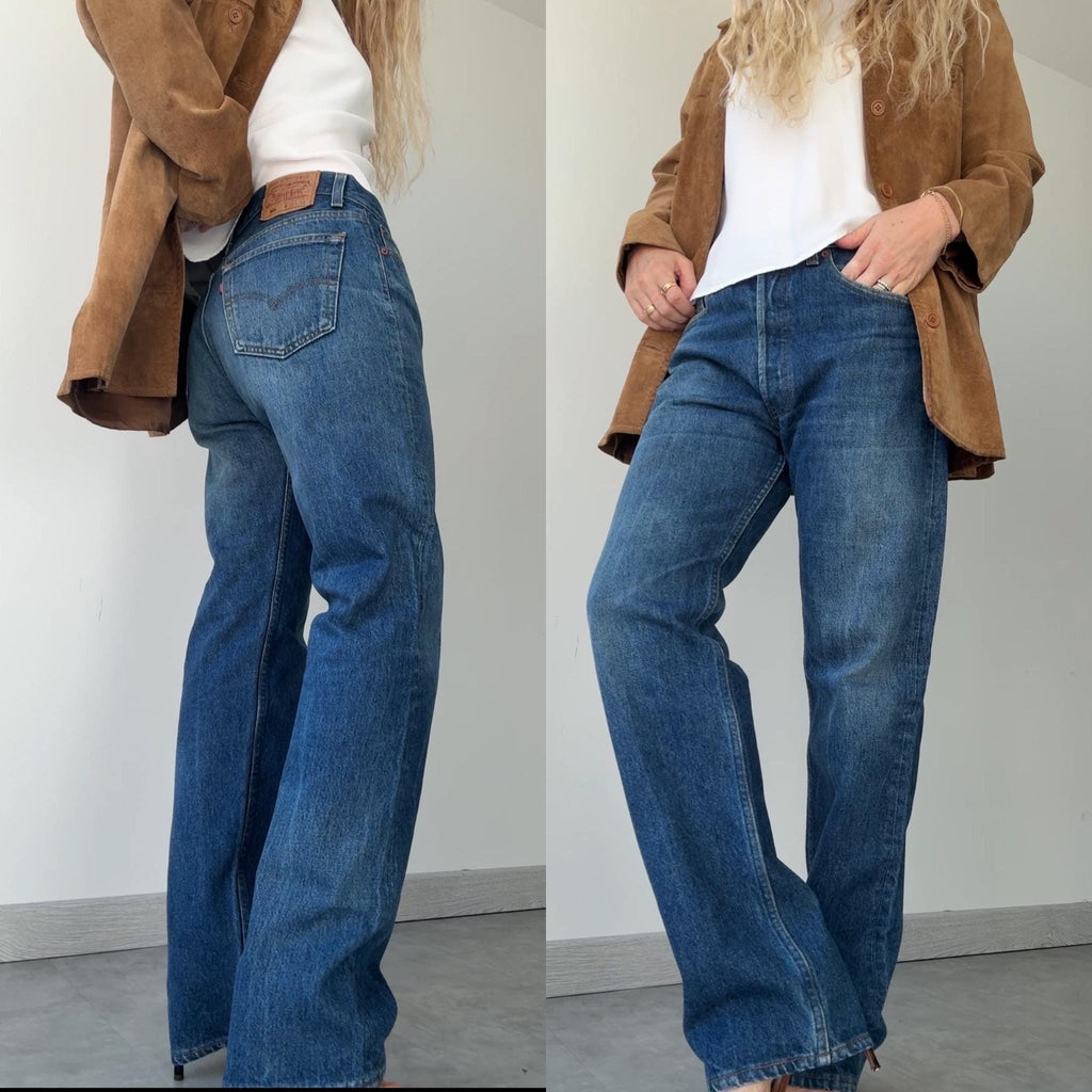 W31 L30 Levis 501 vintage 30-31” measured waist dark blue made in USA 90s