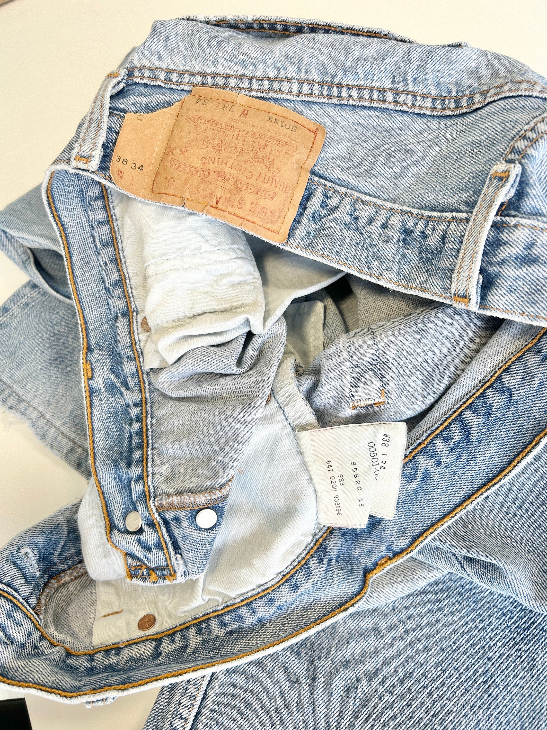 Levis 501 vintage w34 L28 Levi’s light blue faded straight leg 501 vintage Levi’s 501