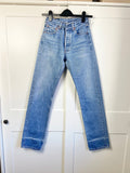 Levis 501 jeans w25 L32 raw blue faded denim faded blue 501 vintage 501s