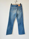 Levis 518 vintage w24 L27 Levi’s dark faded blue faded blue straight bootcut made in 90s 518 vintage 501  24” waist
