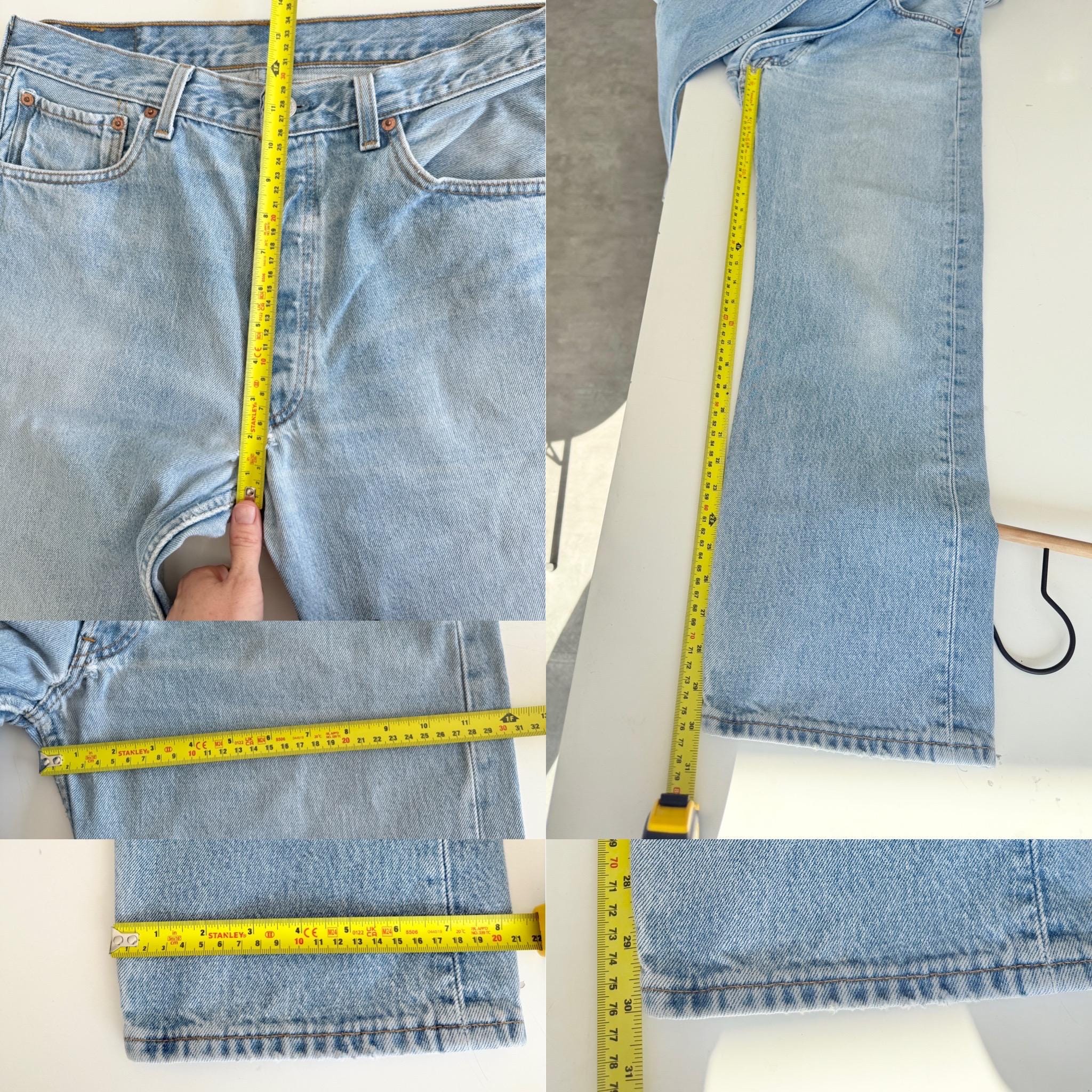 W31 L30 Levis 501 vintage 31” measured waist faded blue 90s made in USA hol