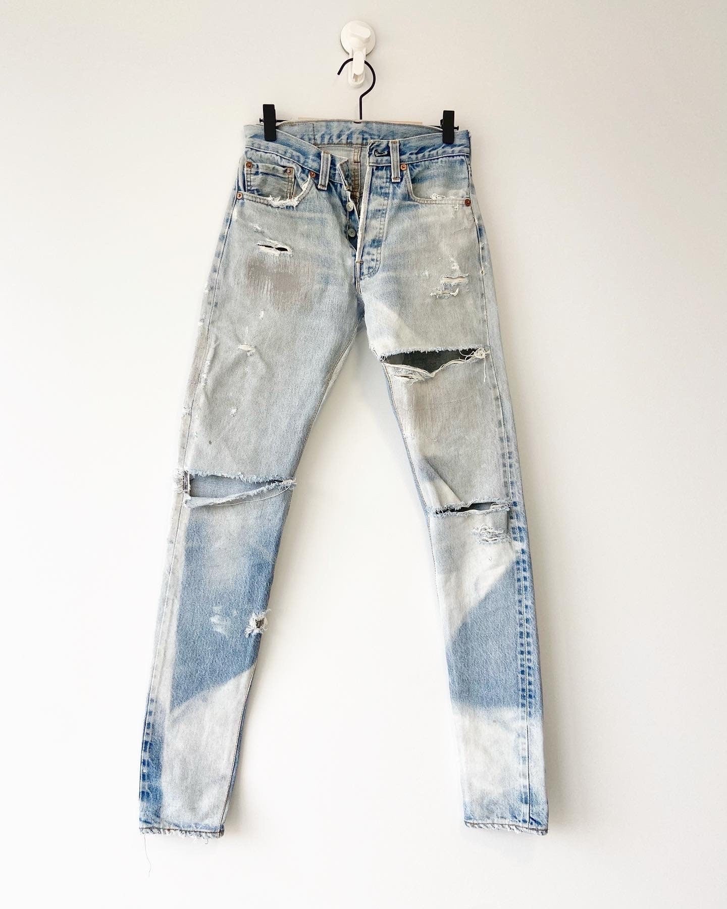 w25 L33 Distressed faded Selvedge redline Levi’s 501 Vintage 80s Levi’s 501