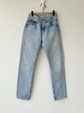 W25 L31 Levis 501 vintage 24-25” measured waist light blue faded made in late y2k redone