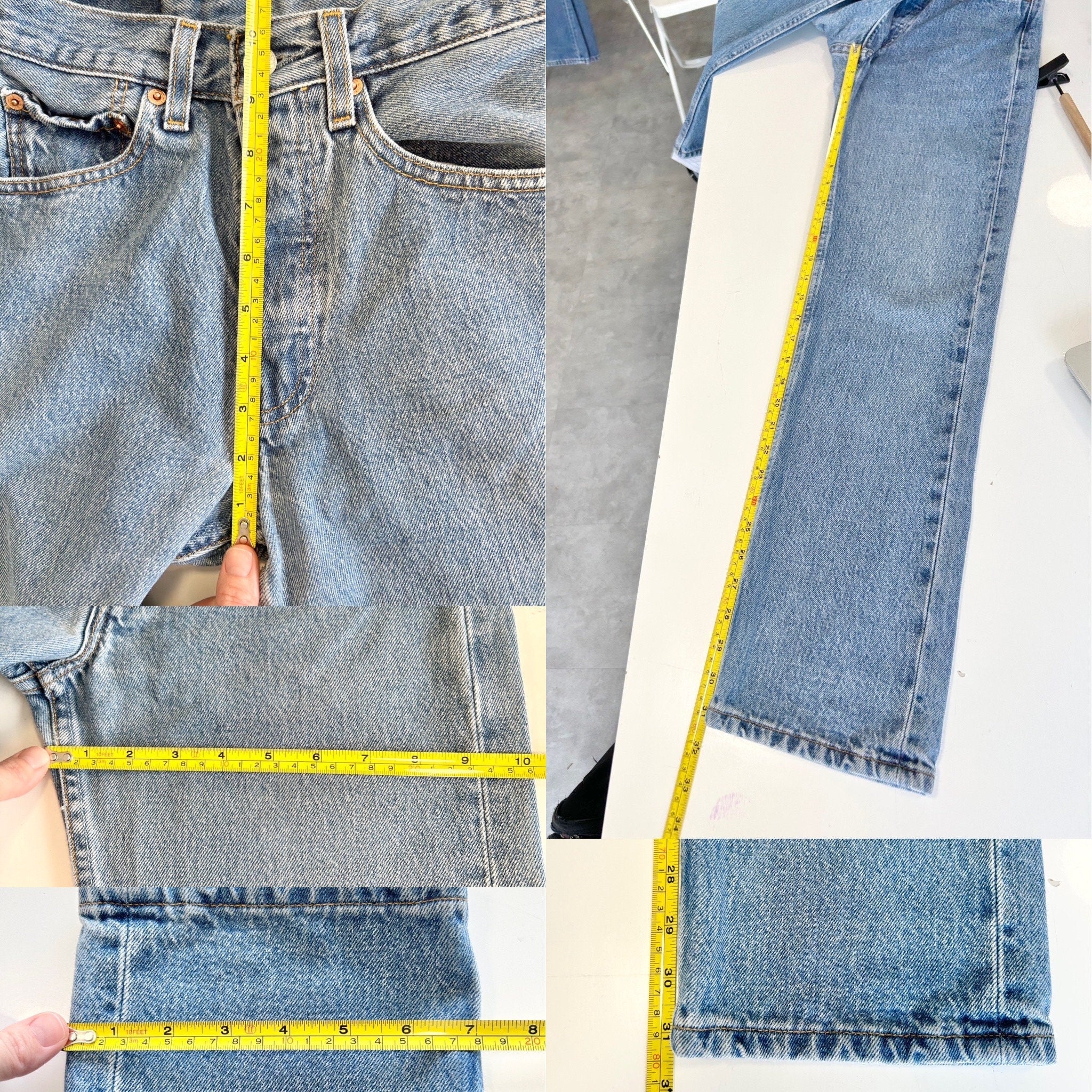 Levis 501 vintage W24 L31 Levi’s blue stone wash faded blue 501 Levi’s made in 90s denim straight leg 501 vintage Levi’s