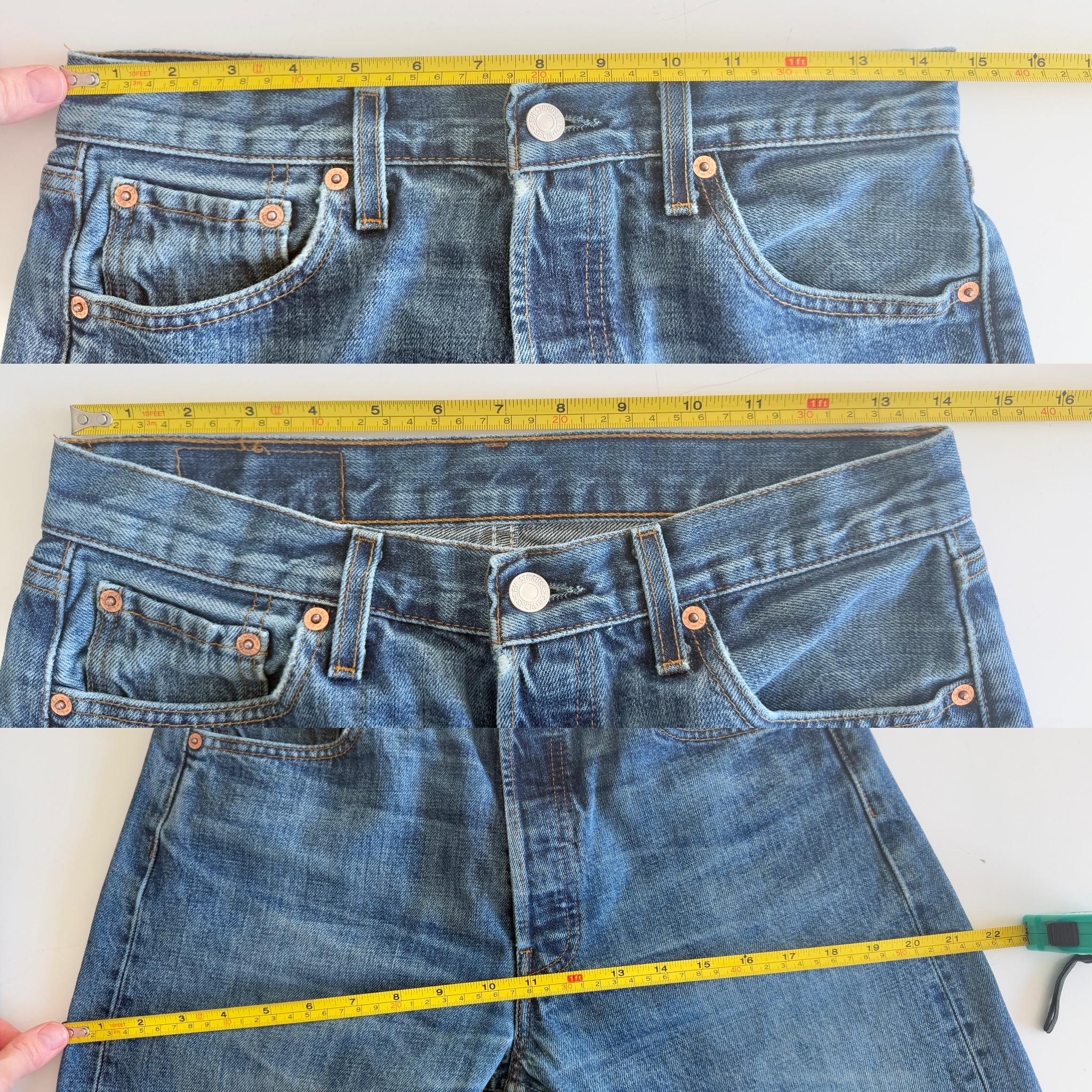 Levis 501 vintage w29 L33 faded  dark blue 501s made in Hungary straight leg jeans 501 28”/29” waist (febuk)