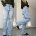 Levis 505s  vintage w30/32 L29 light faded blue 505s made in Columbia 90s straight leg jeans 505 30”/32” waist