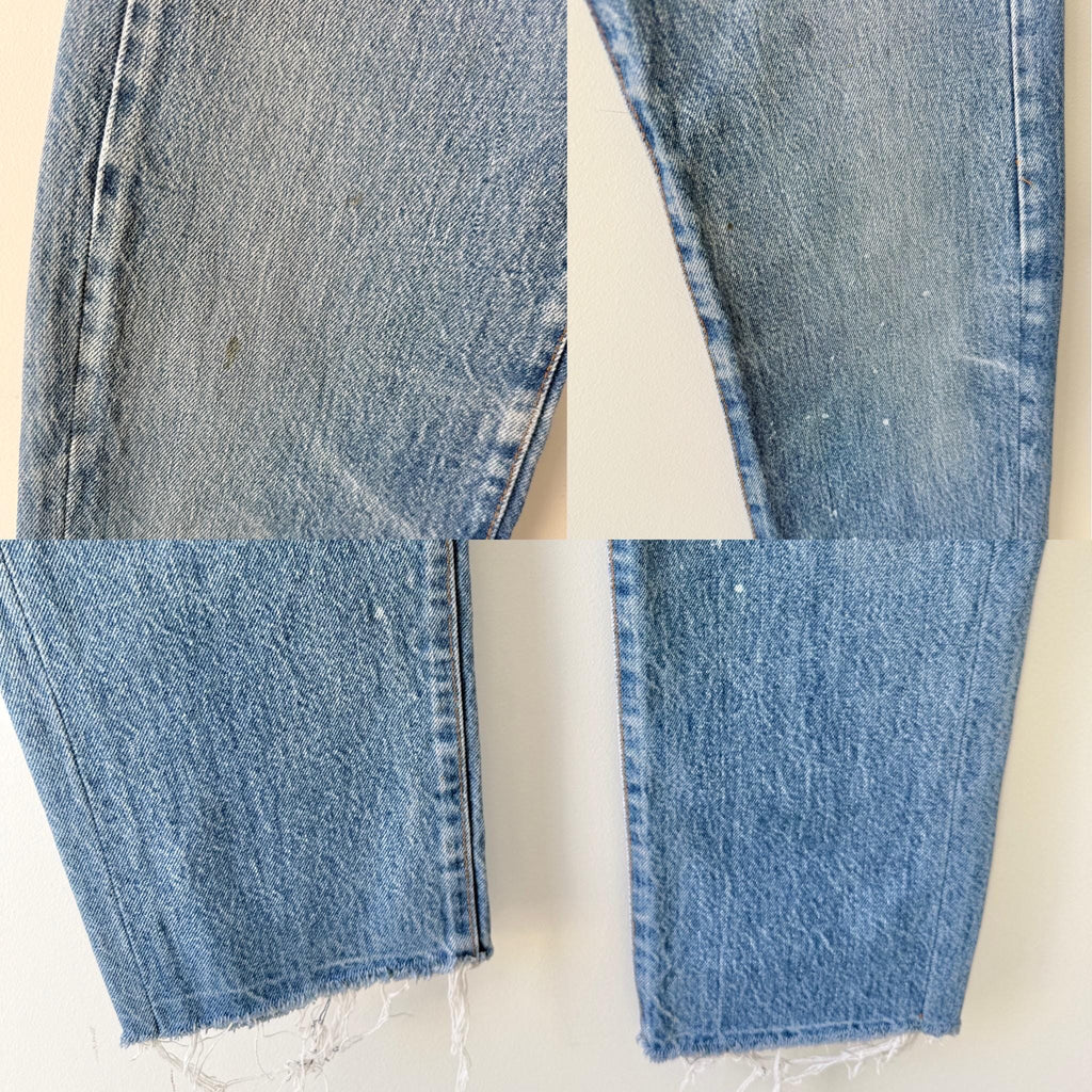 W27 L29 Levis 501 vintage 26-27” measured waist dark faded made blue made in 80s