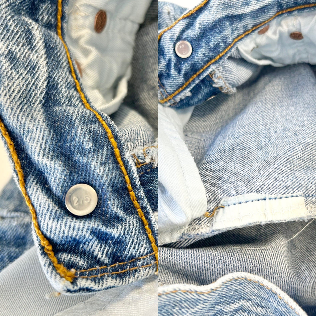 Levis 501 jeans w24 L30 light blue 501 stone wash  blue vintage 501s made in 90s