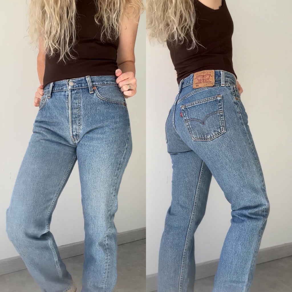 Levis 501 vintage w28 L29 Levi’s medium blue faded made y2k straight leg 501 vintage Levi’s 501