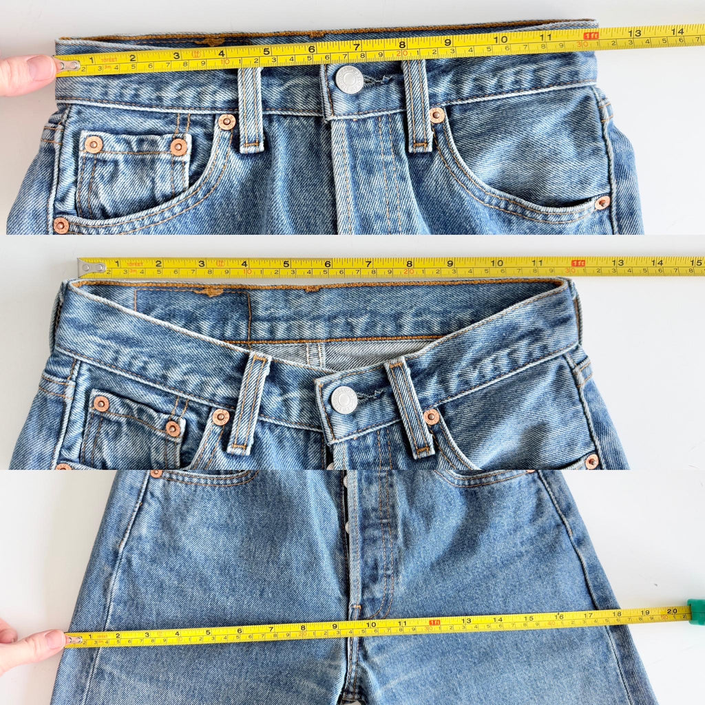 Levis 501 vintage w24 L31 medium blue  501s 90s straight leg jeans 501 23”/24” waist (januk)